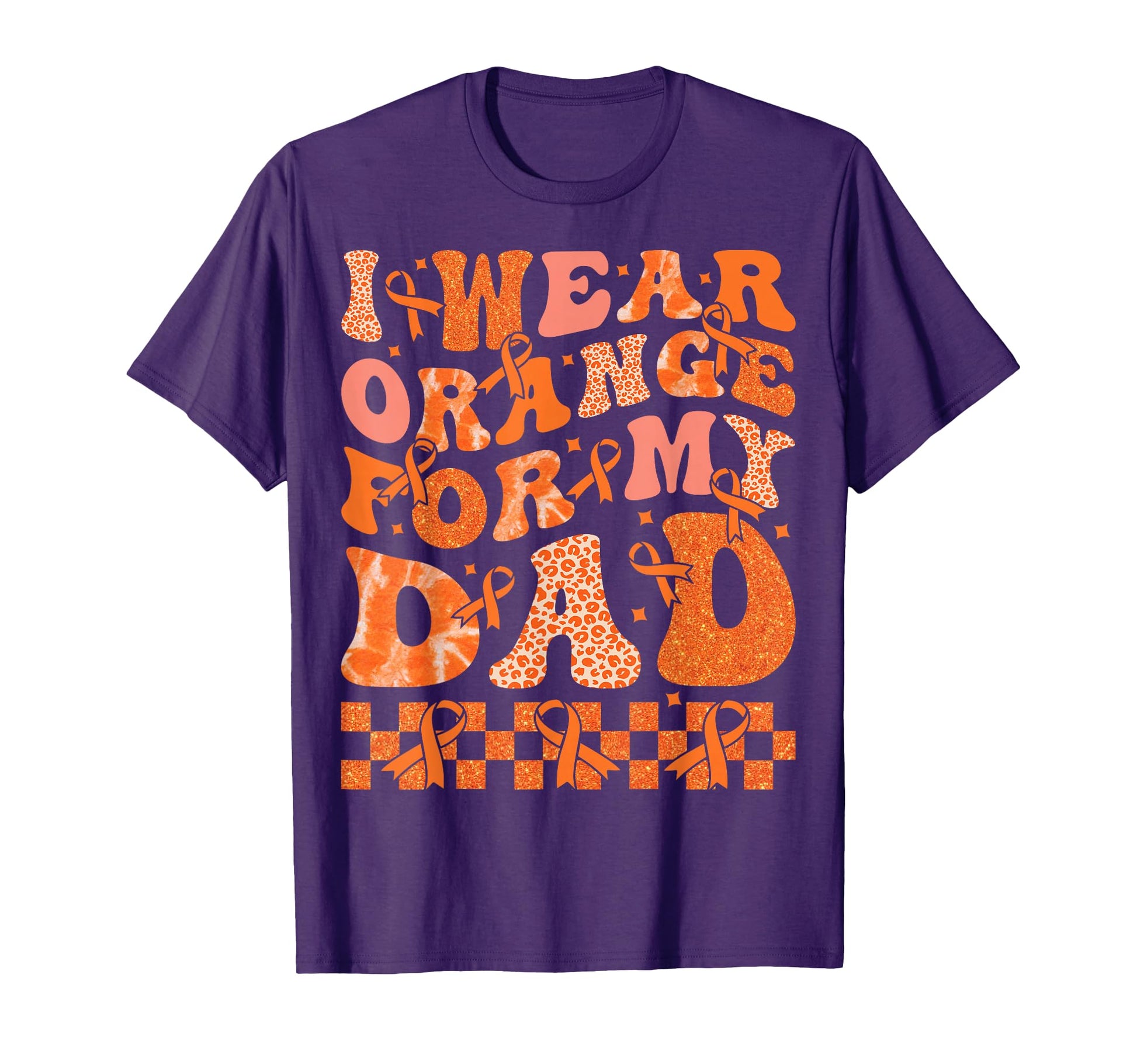 I Wear Orange My Daddy Leukemia T-Shirt - Novelty Apparel for Adults - T-Shirt, Sweatshirt, Hoodie