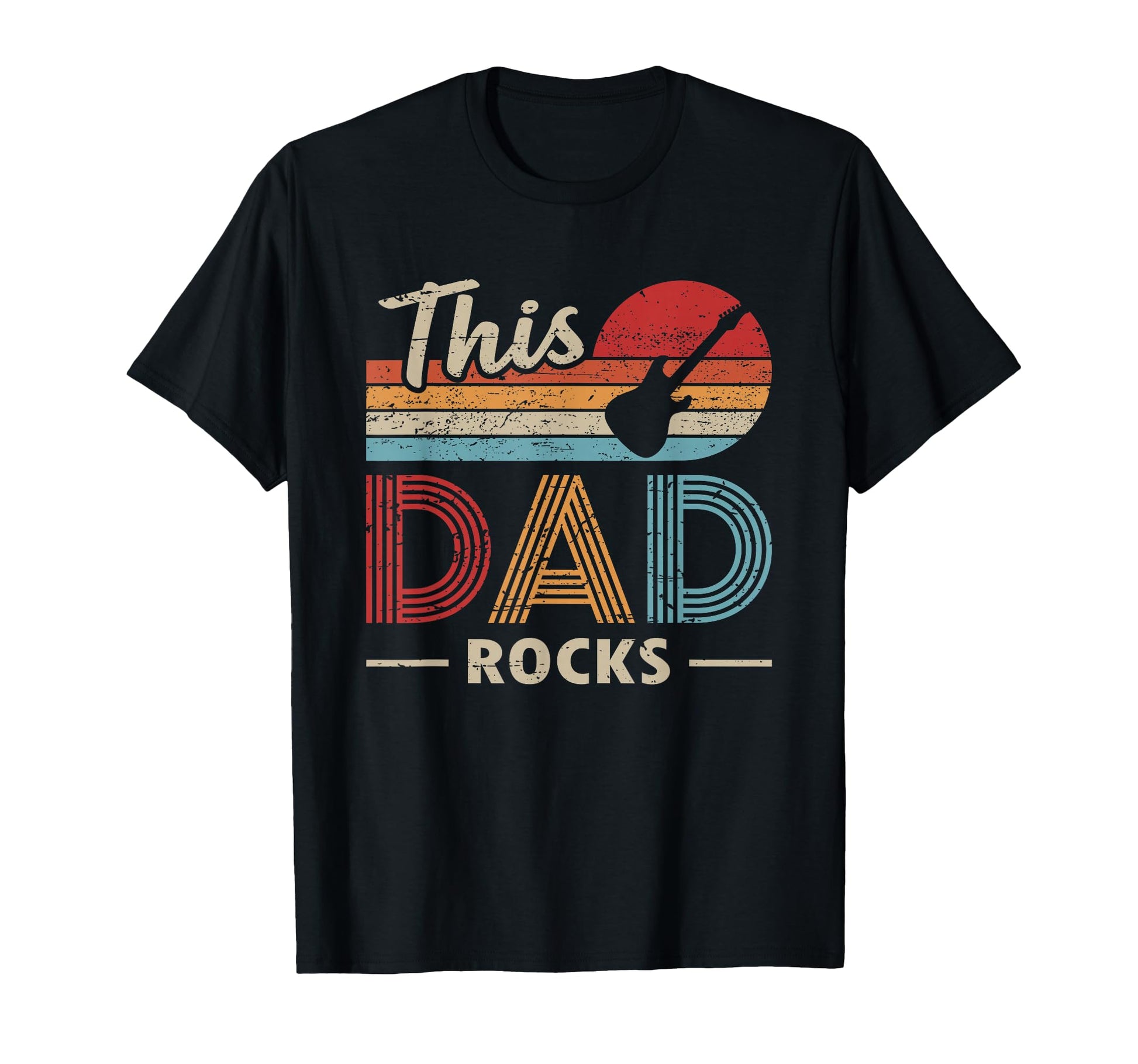 This Dad Rocks Guitar Heavy Metal Rock N T-Shirt - Graphic Print Men Women - T-Shirt, Sweatshirt, Hoodie
