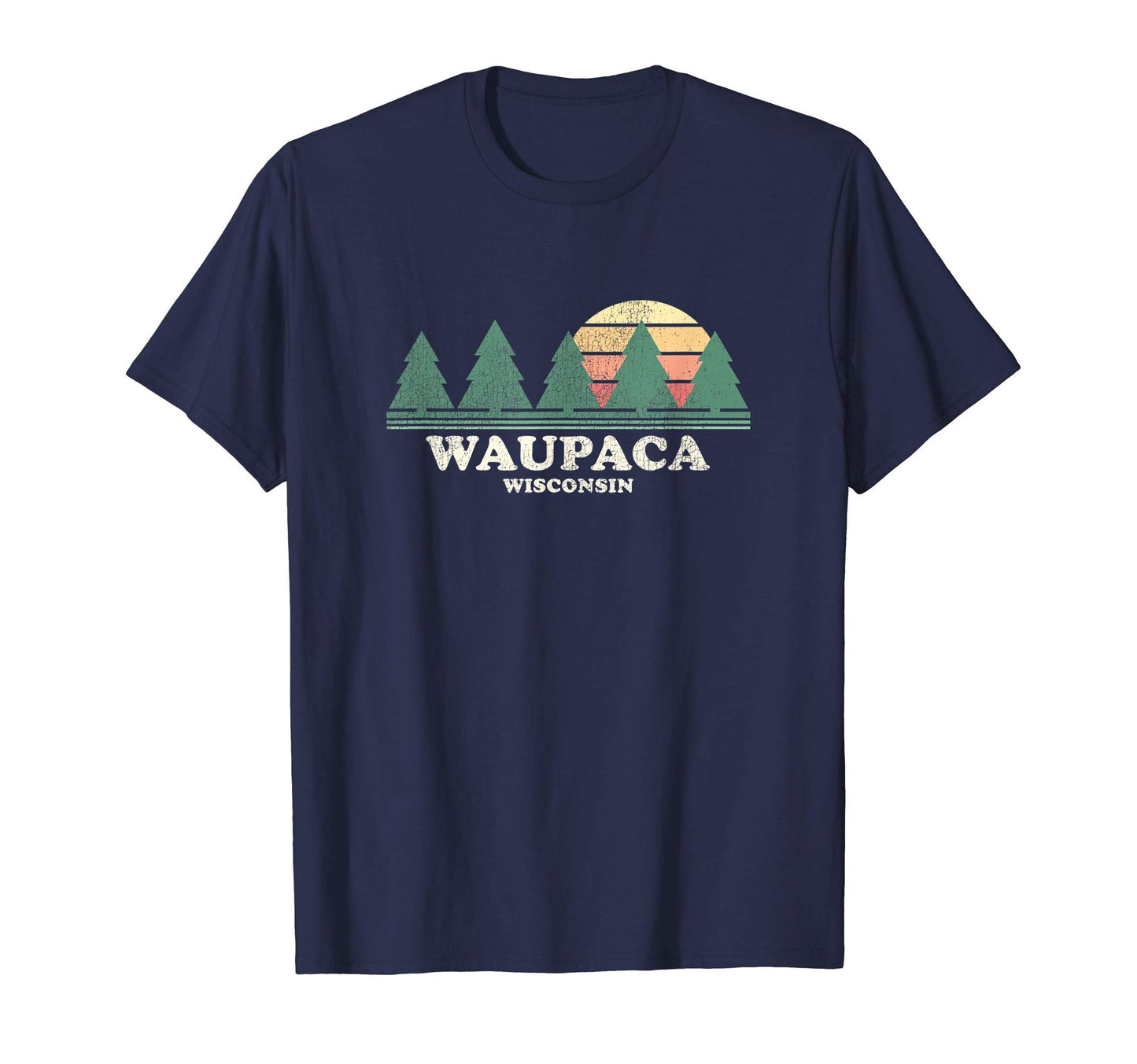 Waupaca Wi Throwback 70S T-Shirt - Custom Art Print for Adults - T-Shirt, Sweatshirt, Hoodie