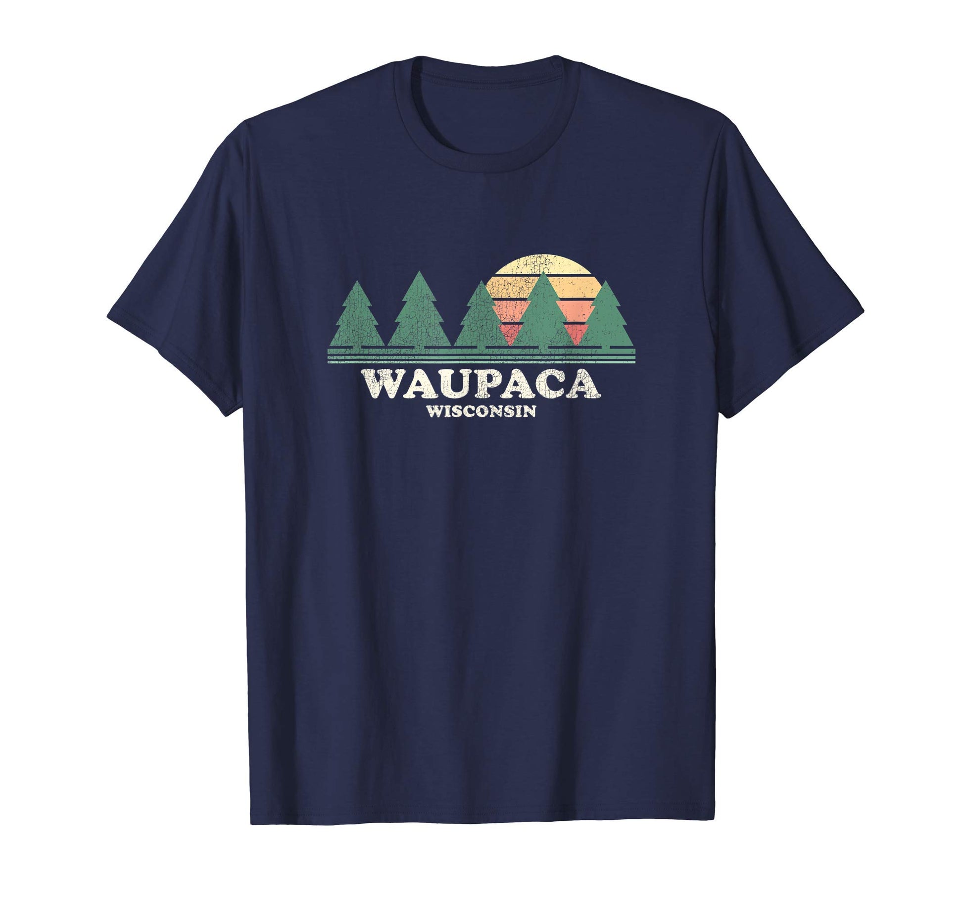 Waupaca Wi Throwback 70S T-Shirt - Custom Art Print for Adults - T-Shirt, Sweatshirt, Hoodie