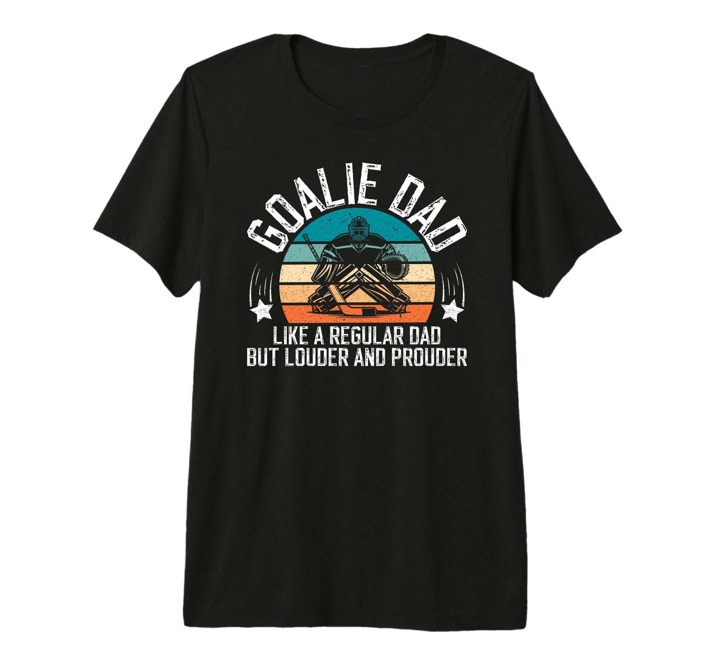 Mens Hockey Goalie Dad Ice Hockey T-Shirt - Minimalist Print for Adults - T-Shirt, Sweatshirt, Hoodie
