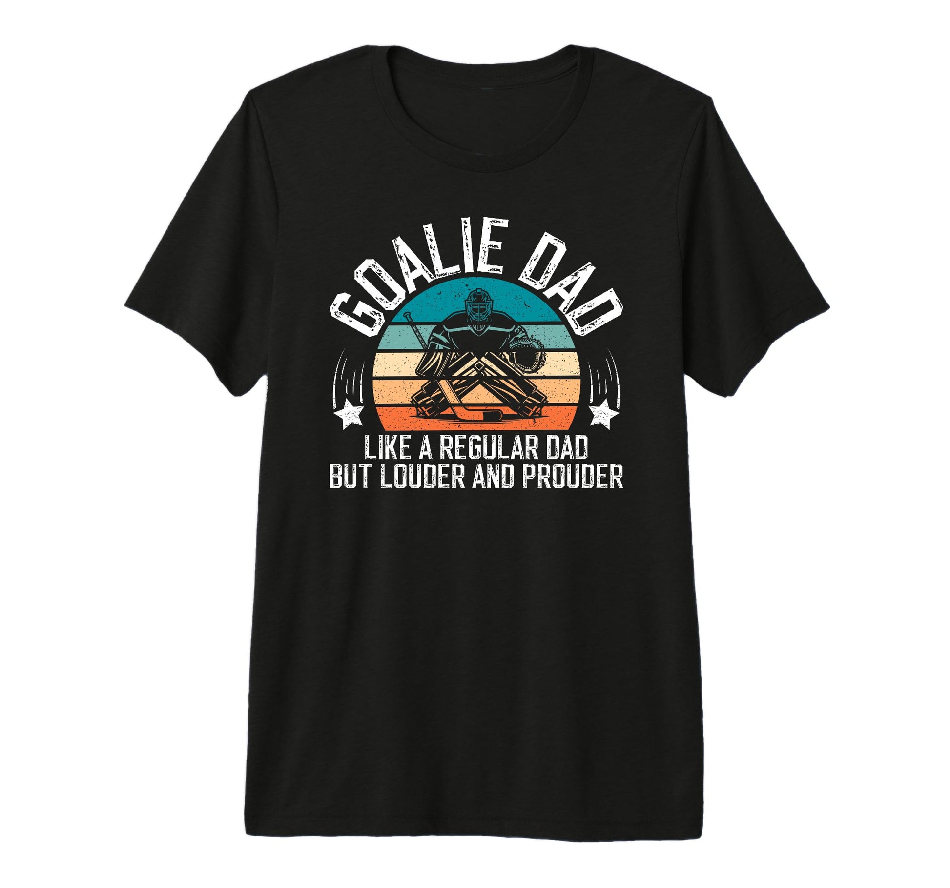 Mens Hockey Goalie Dad Ice Hockey T-Shirt - Minimalist Print for Adults - T-Shirt, Sweatshirt, Hoodie
