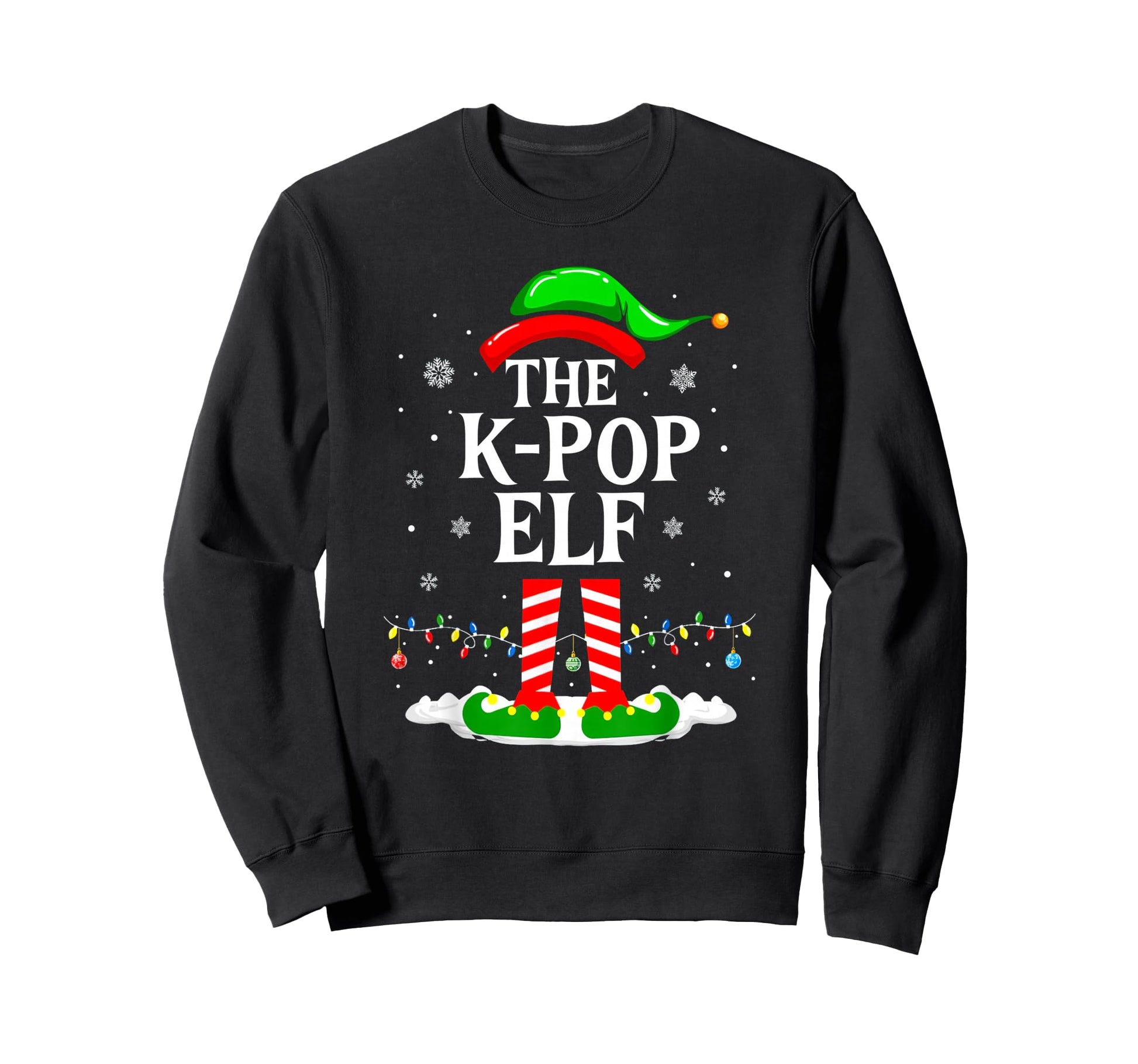 K Pop Elf Family Group Pajama Sweatshirt - Fun Novelty Design for Adults - T-Shirt, Sweatshirt, Hoodie
