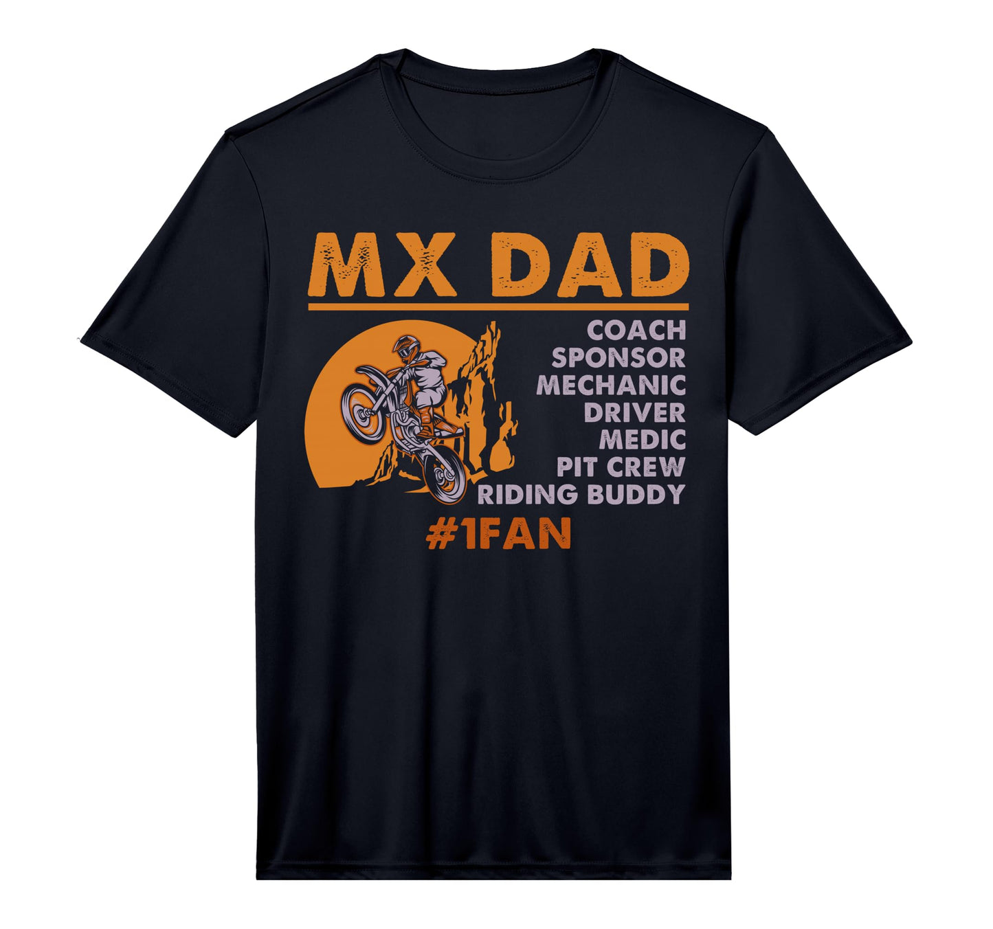 Mx Dad Dirt Bike Father Motocross Daddy T-Shirt - Custom Art Print Unisex - T-Shirt, Sweatshirt, Hoodie
