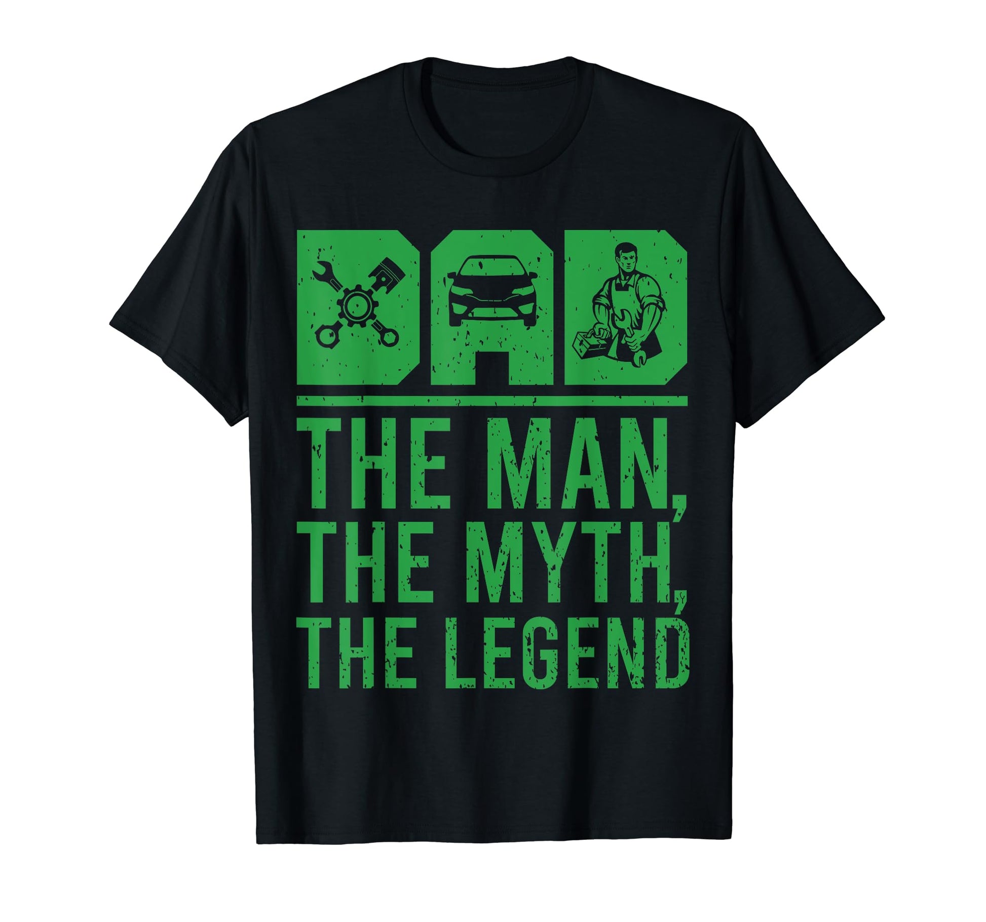 Dad Myth Legend Funny Car Mechanic T-Shirt - Trendy Graphic for Adults - T-Shirt, Sweatshirt, Hoodie