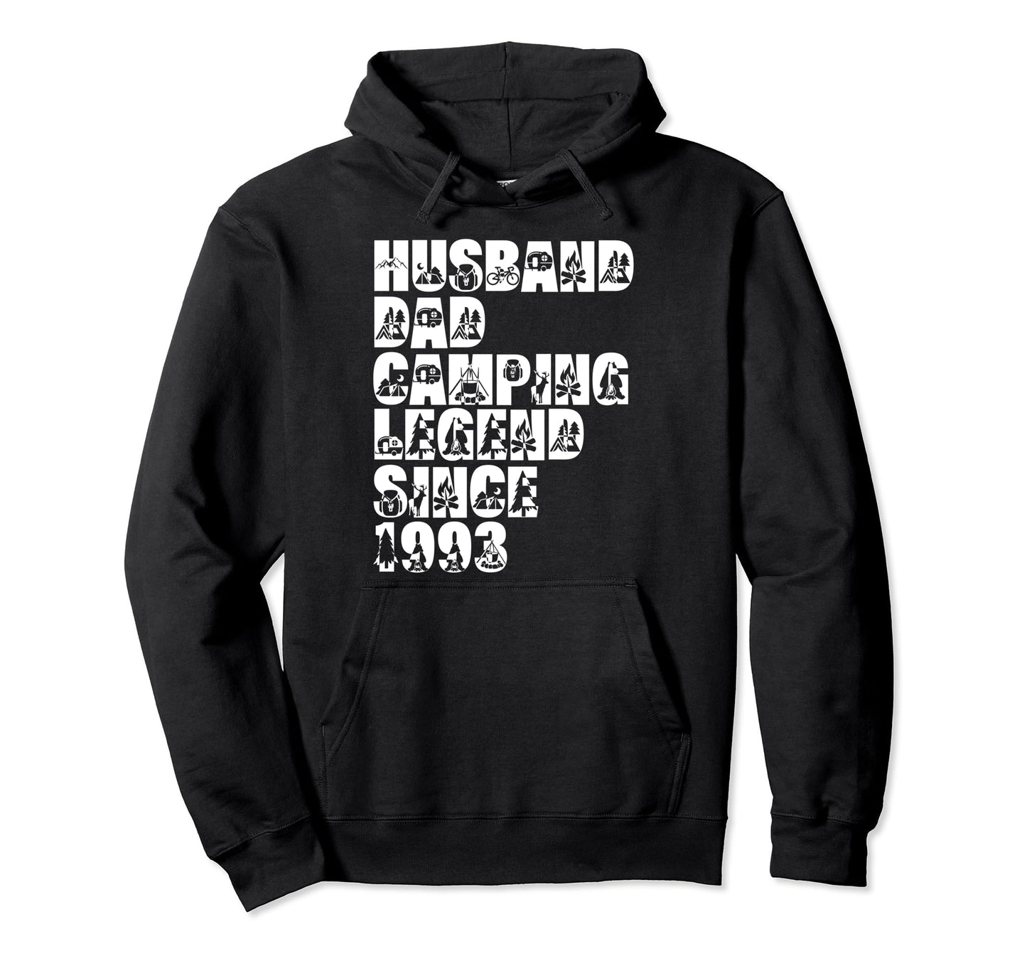 Husband Dad Camping Legend Since Hoodie - Fun Novelty Design for Adults - T-Shirt, Sweatshirt, Hoodie