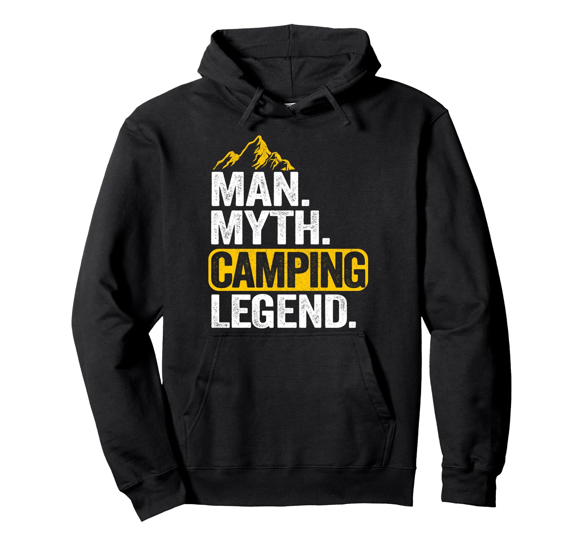 Myth Camping Legend Outdoor Camper Hoodie - Aesthetic Graphic for Adults - T-Shirt, Sweatshirt, Hoodie