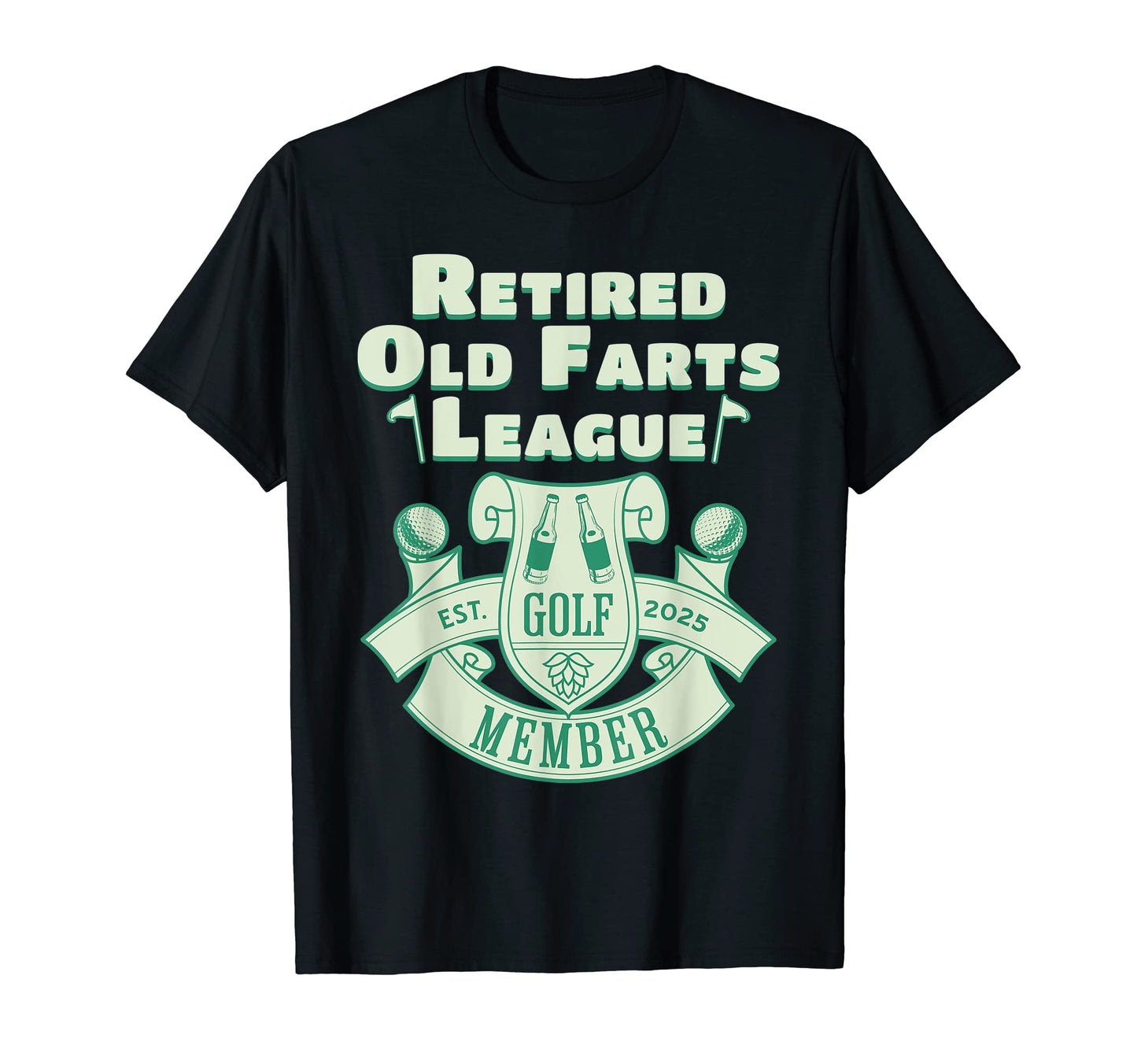 Mens Mens Golf Retirement 2025 Retired T-Shirt - Custom Art Print Unisex - T-Shirt, Sweatshirt, Hoodie