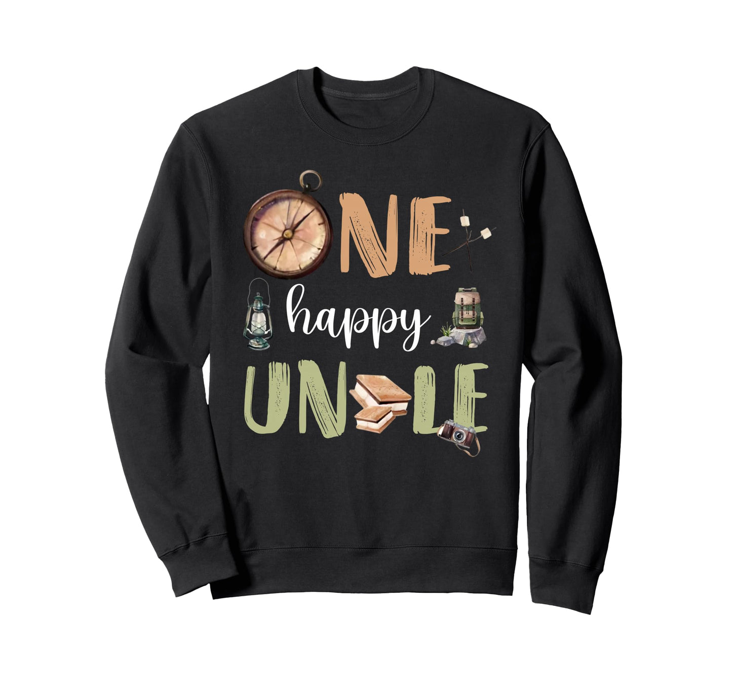 One Happy Uncle Camper 1St Birthday Sweatshirt - Graphic Print Men Women - T-Shirt, Sweatshirt, Hoodie