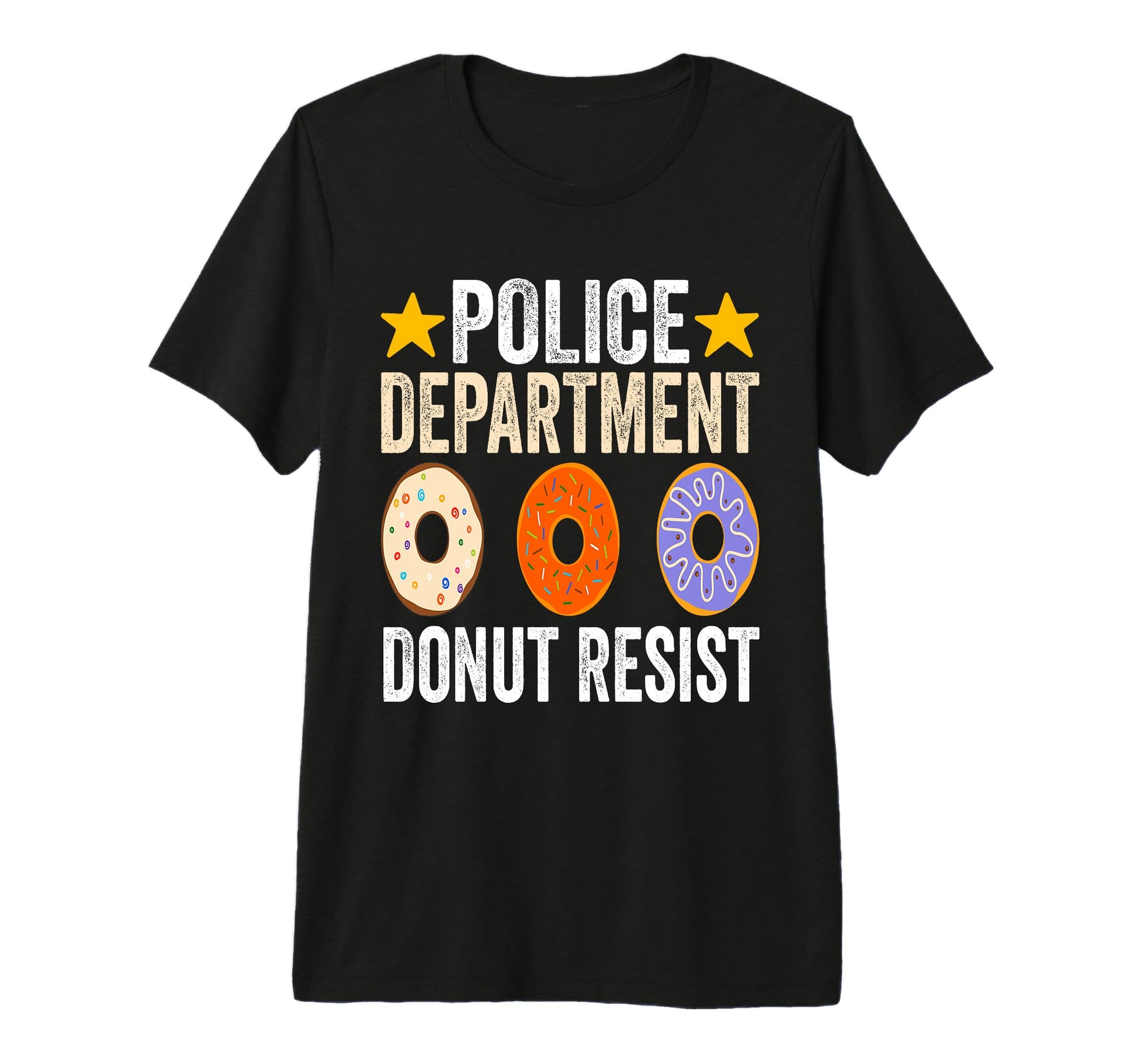 Police Department Donut Resist Funny T-Shirt - Trendy Graphic Unisex - T-Shirt, Sweatshirt, Hoodie