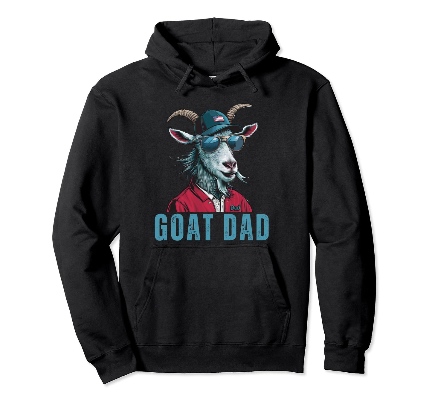 Patriotic Goat Dad Goat Dad Sunglasses Hoodie - Novelty Apparel Unisex - T-Shirt, Sweatshirt, Hoodie