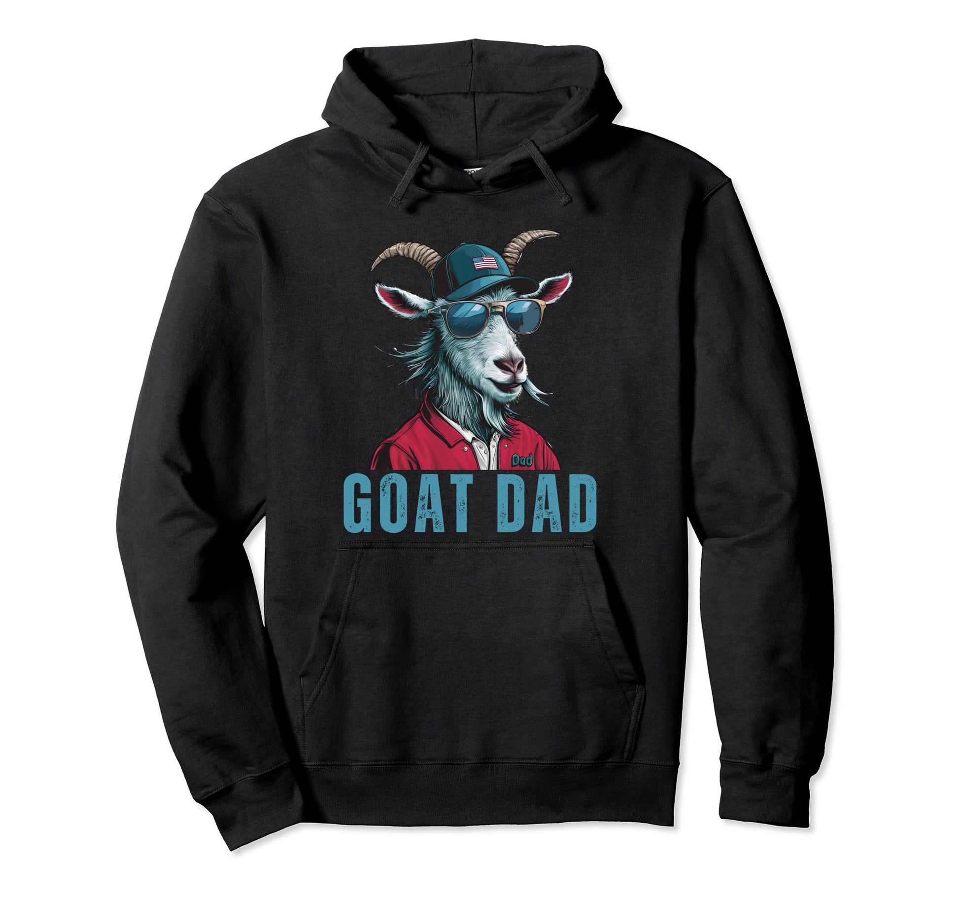 Patriotic Goat Dad Goat Dad Sunglasses Hoodie - Novelty Apparel Unisex - T-Shirt, Sweatshirt, Hoodie