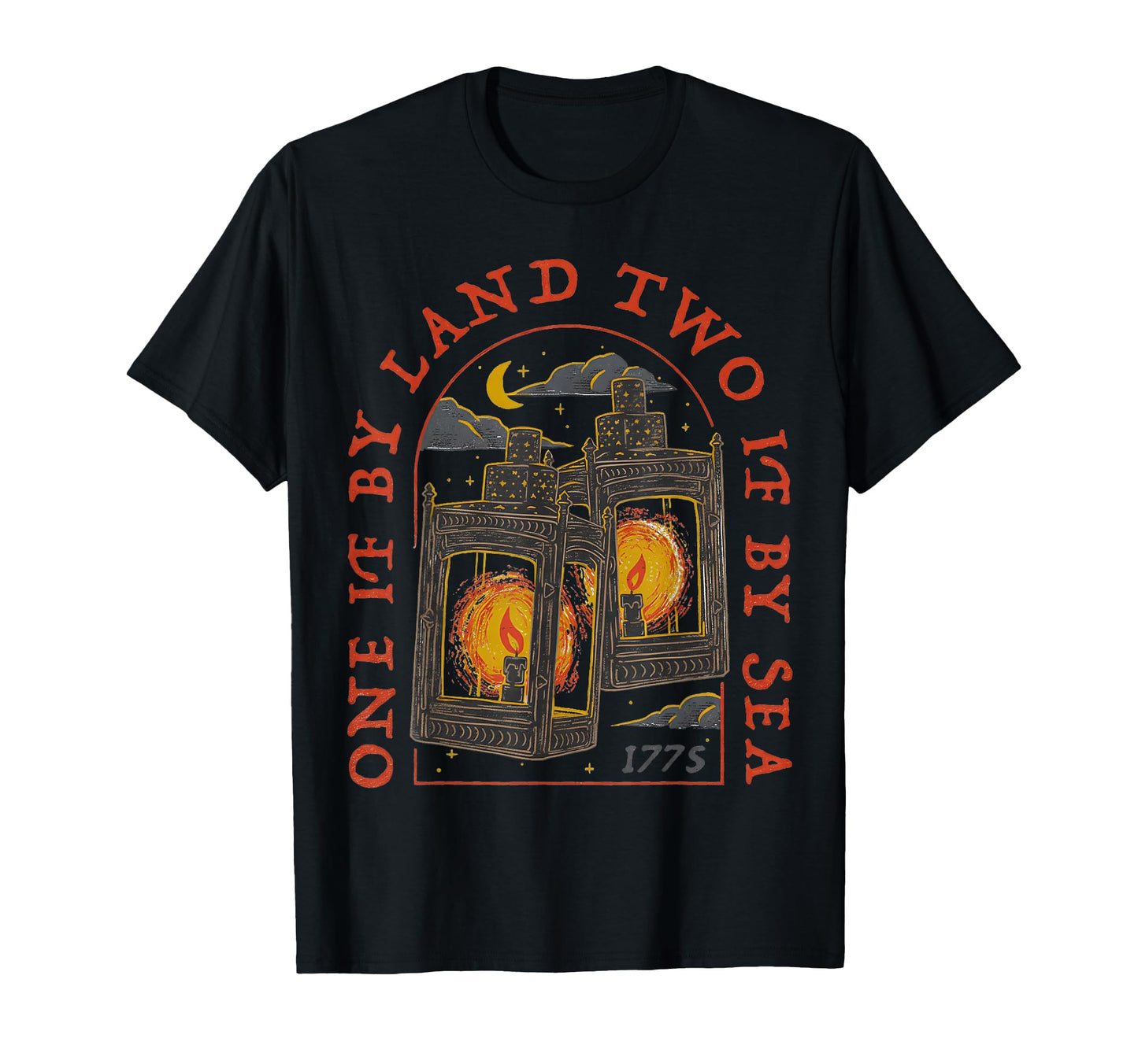 Funny One If Land Two If Sea 1775 T-Shirt - Minimalist Print Unisex - T-Shirt, Sweatshirt, Hoodie