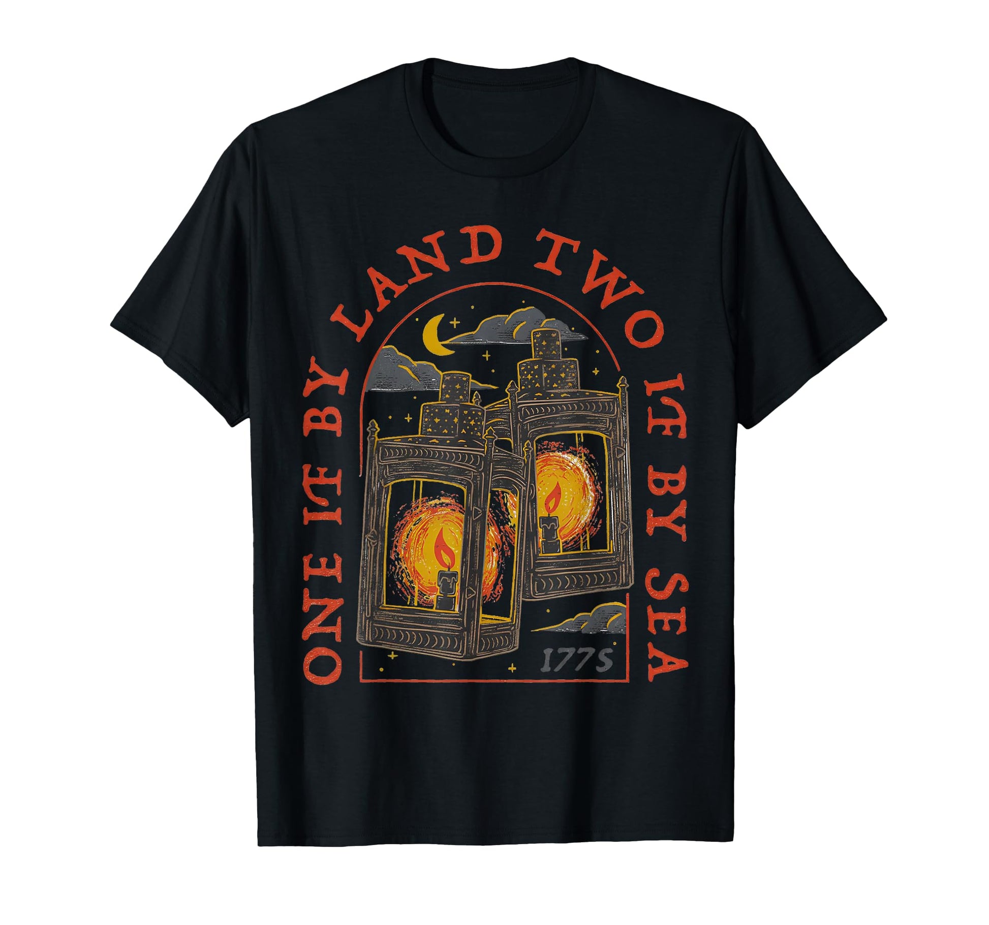Funny One If Land Two If Sea 1775 T-Shirt - Minimalist Print Unisex - T-Shirt, Sweatshirt, Hoodie