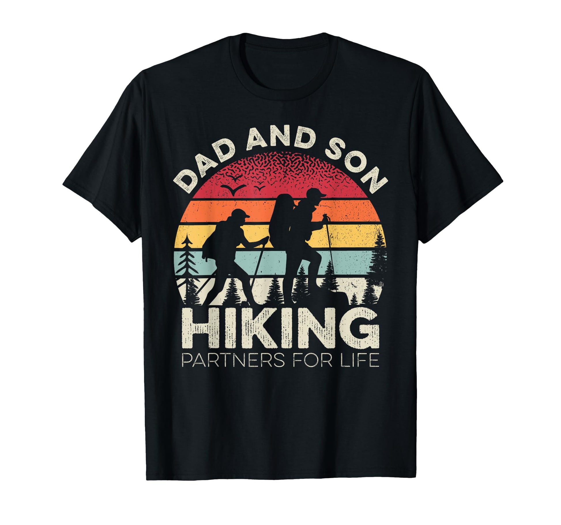 Dad And Son Hiking Partners Life T-Shirt - Custom Art Print Men Women - T-Shirt, Sweatshirt, Hoodie