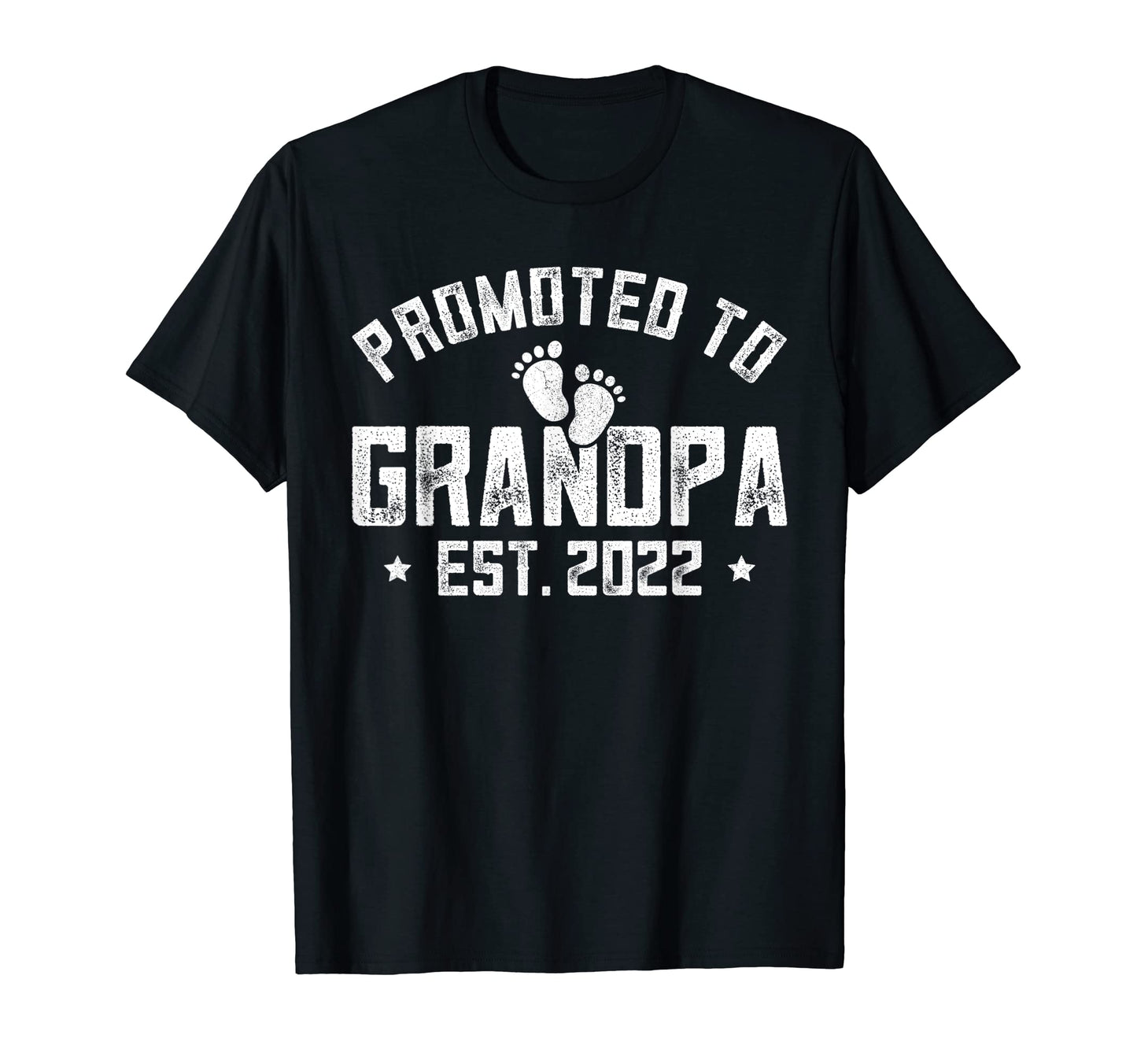Mens Promoted To Grandpa Est 2022 T-Shirt - Custom Art Print Men Women - T-Shirt, Sweatshirt, Hoodie