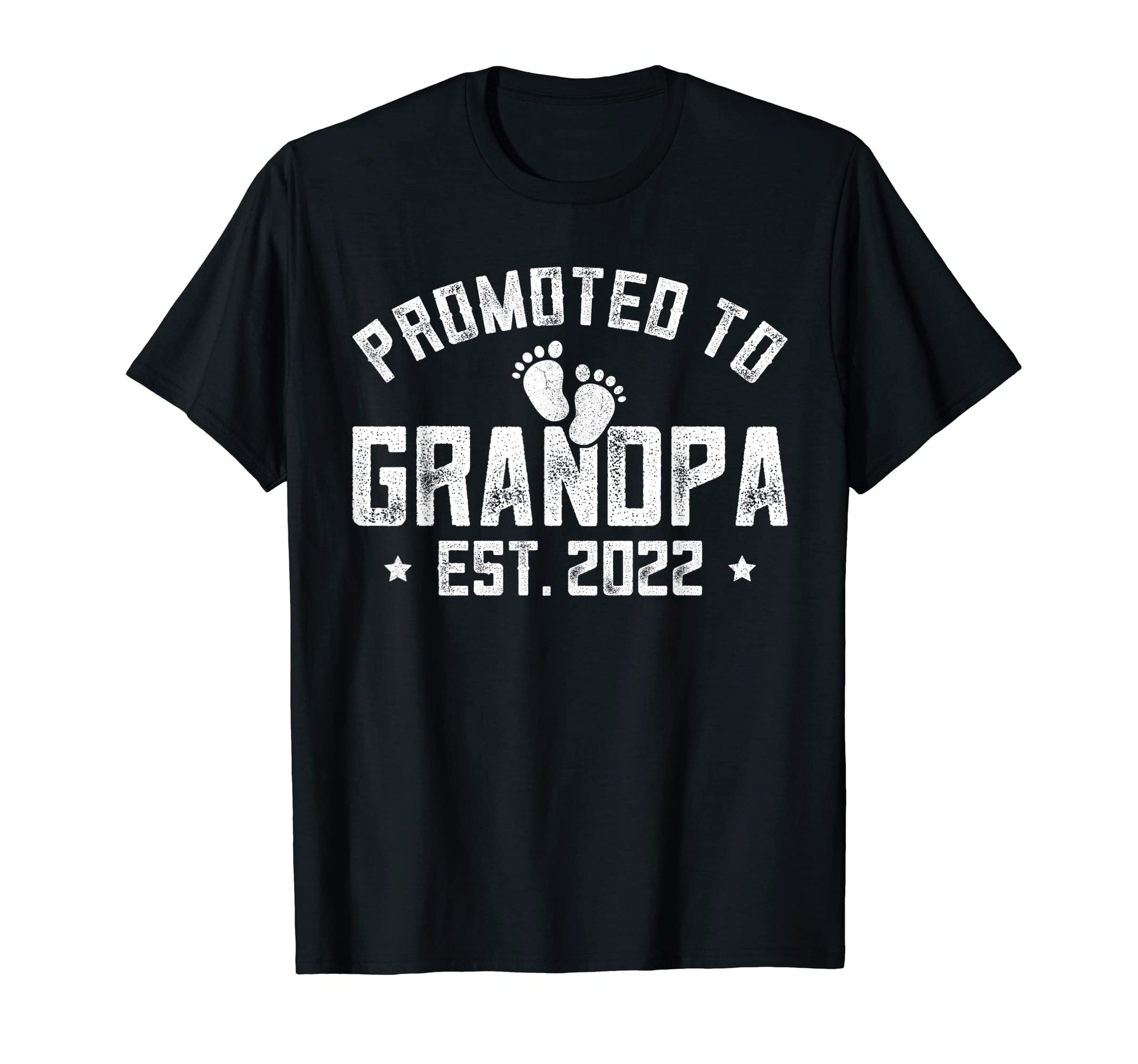 Mens Promoted To Grandpa Est 2022 T-Shirt - Custom Art Print Men Women - T-Shirt, Sweatshirt, Hoodie