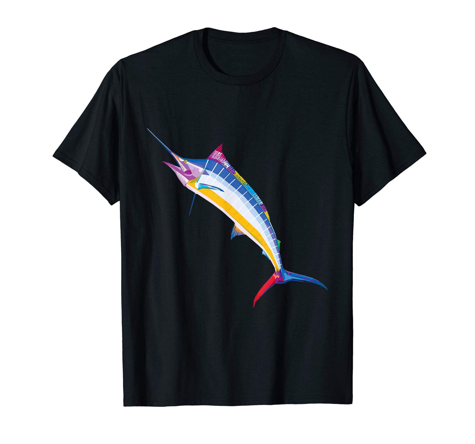 Colorful Marlin Geometric Fish Pop Art T-Shirt - Novelty Apparel Unisex - T-Shirt, Sweatshirt, Hoodie