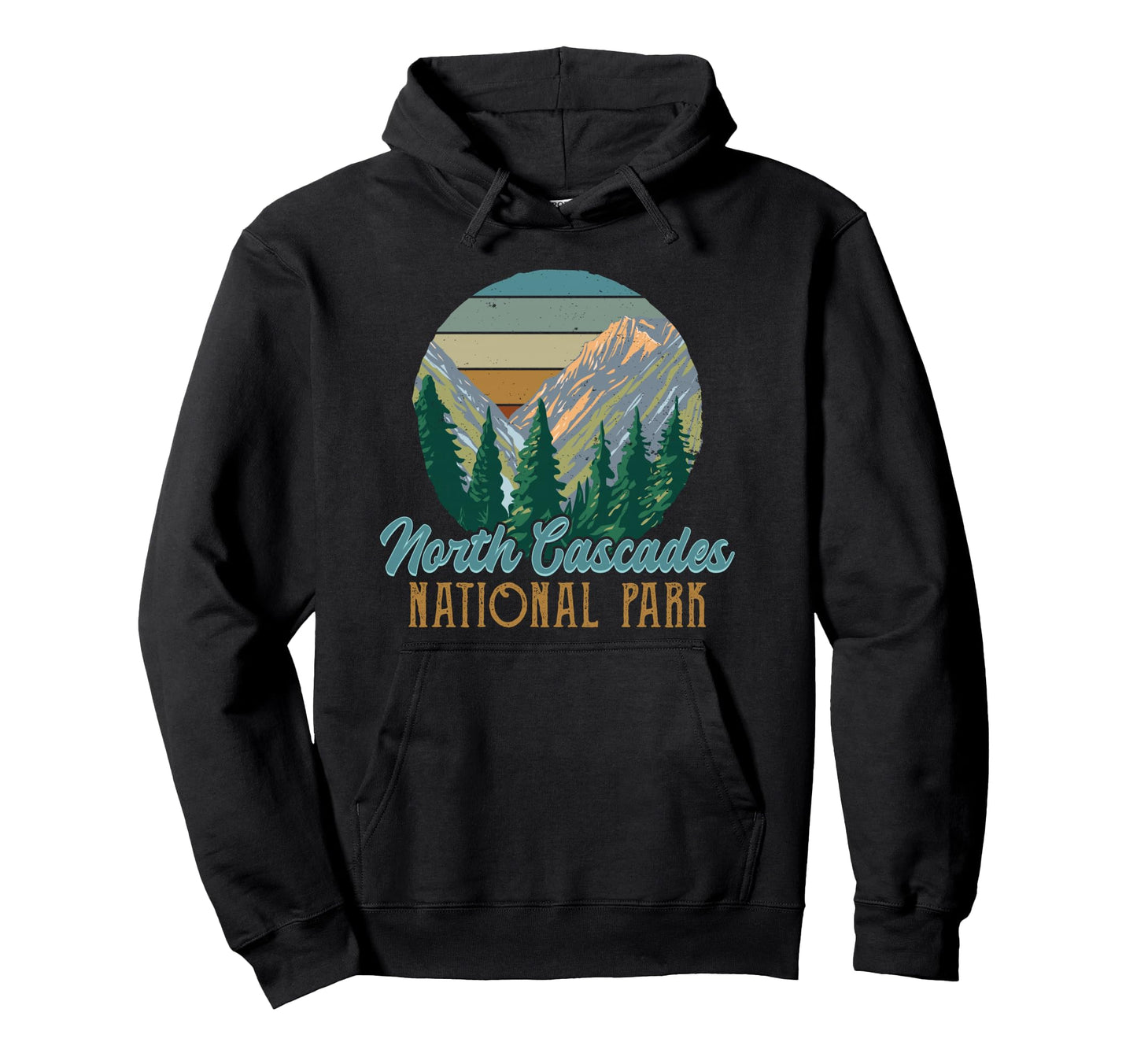 North Cascades Us National Park Hoodie - Aesthetic Graphic Men Women - T-Shirt, Sweatshirt, Hoodie