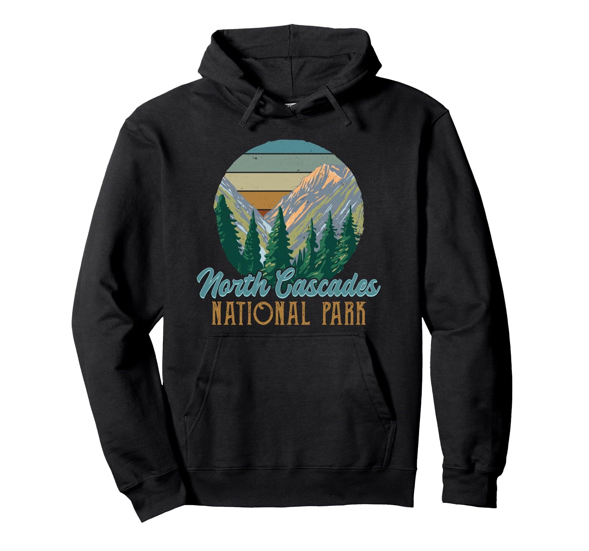 North Cascades Us National Park Hoodie - Aesthetic Graphic Men Women - T-Shirt, Sweatshirt, Hoodie