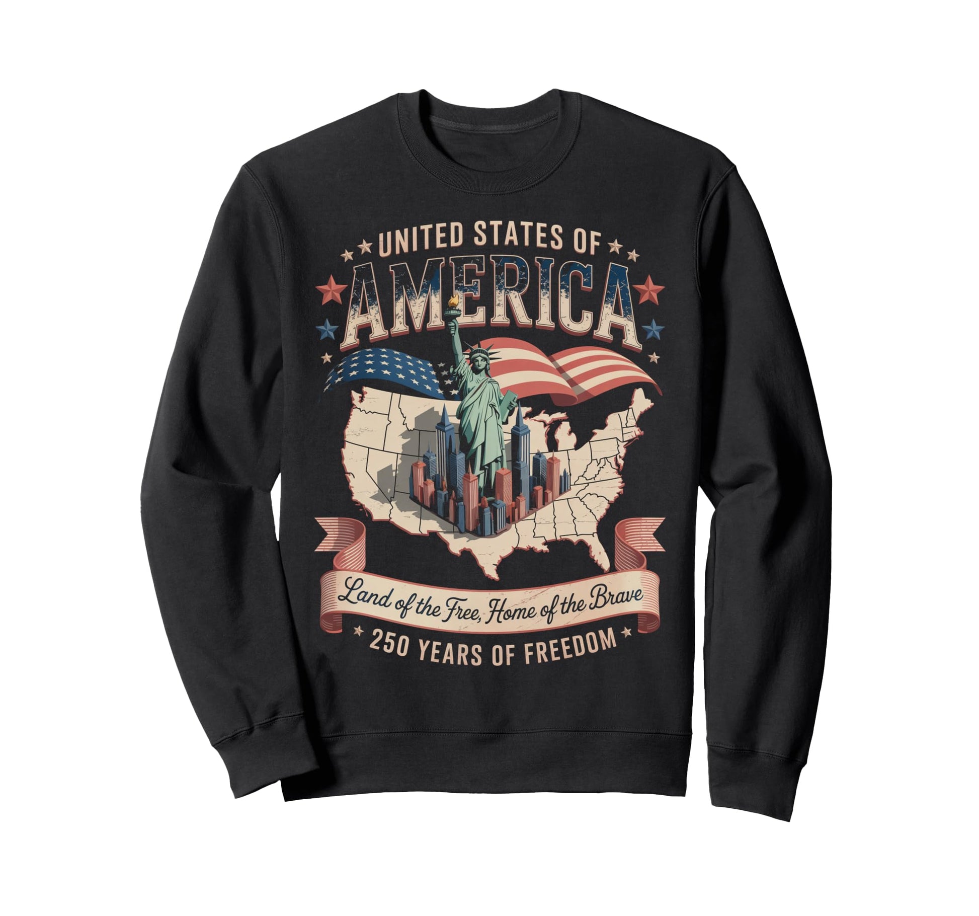 America 4Th July American Flag Sweatshirt - Streetwear Style for Adults - T-Shirt, Sweatshirt, Hoodie