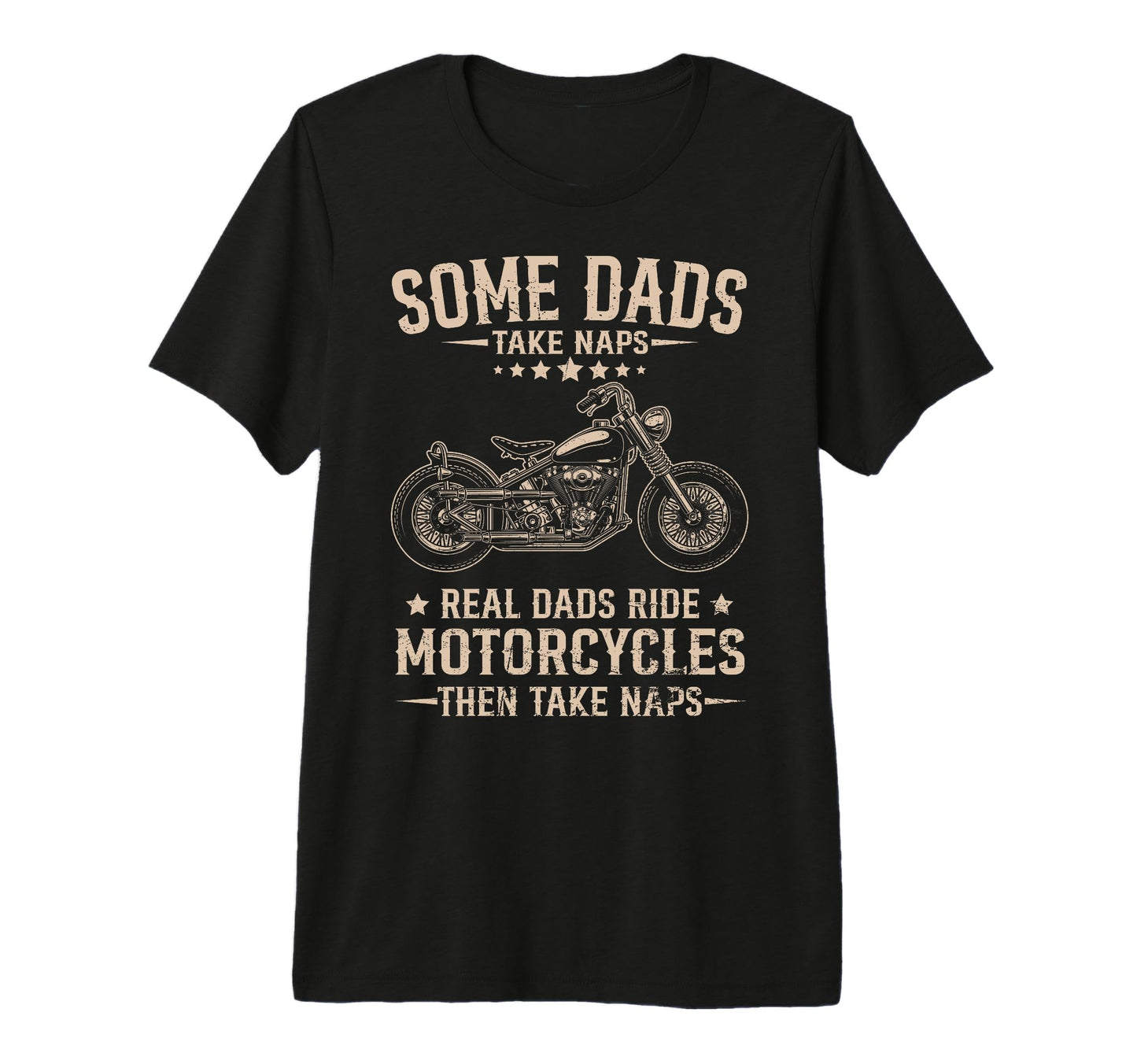 Mens Real Dad Ride Motorcycles Then T-Shirt - Fun Novelty Design Men Women - T-Shirt, Sweatshirt, Hoodie