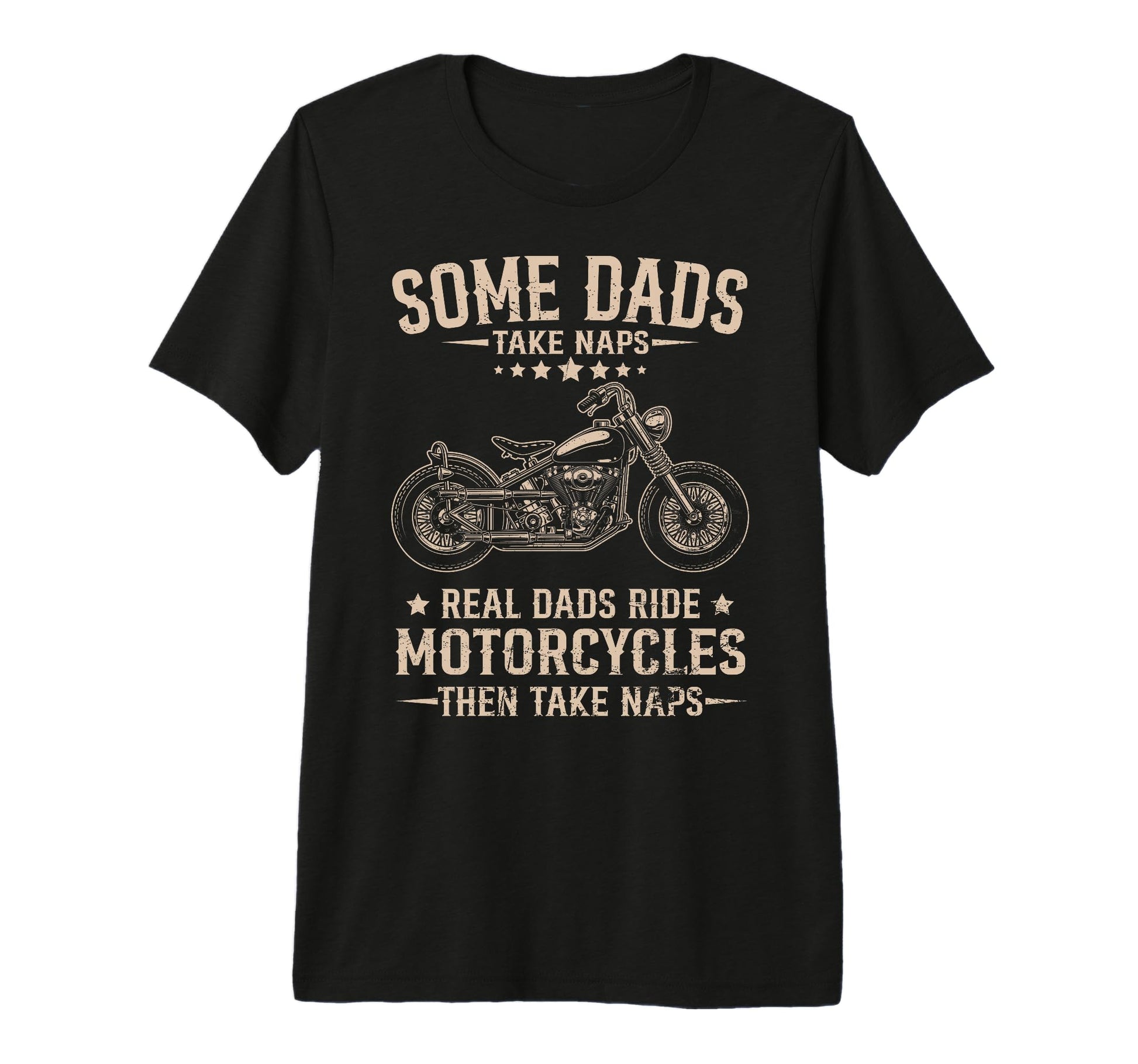 Mens Real Dad Ride Motorcycles Then T-Shirt - Fun Novelty Design Men Women - T-Shirt, Sweatshirt, Hoodie
