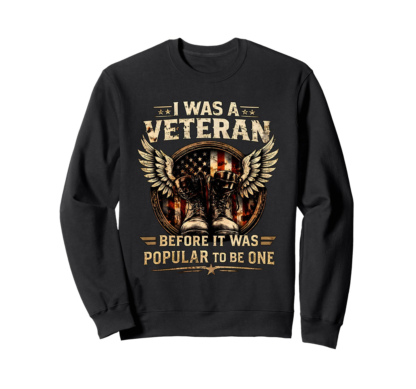 I Was Veteran Before It Was Sweatshirt - Minimalist Print Men Women - T-Shirt, Sweatshirt, Hoodie