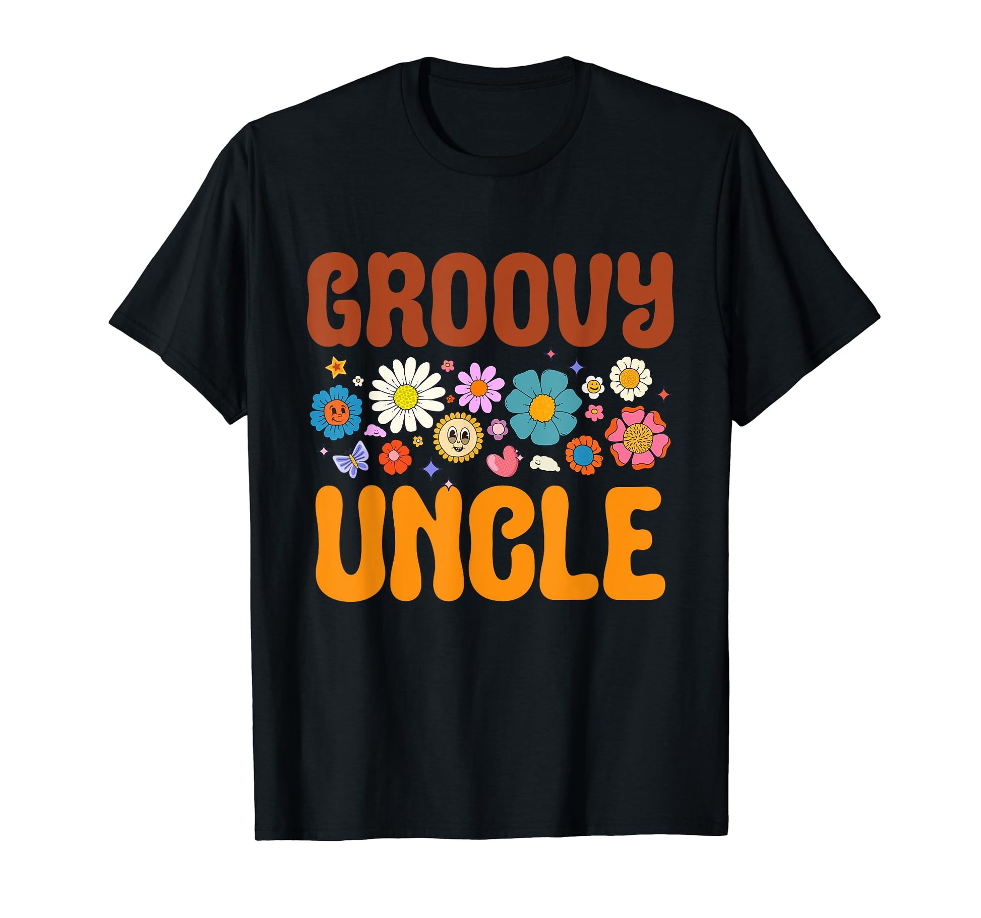 Groovy Uncle Fathers Day Hippie T-Shirt - Custom Art Print for Adults - T-Shirt, Sweatshirt, Hoodie