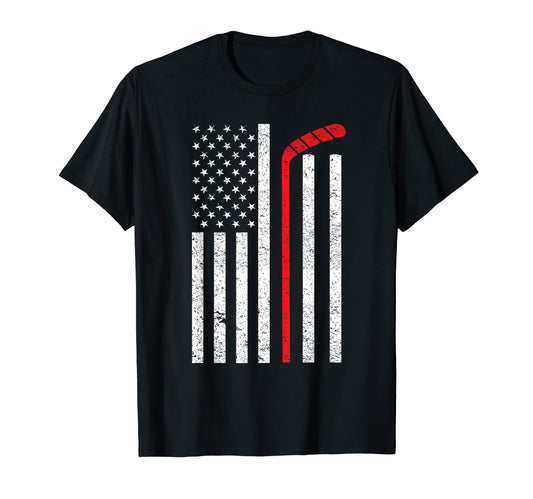 American Team Hockey Usa Flag Hockey T-Shirt - Streetwear Style Unisex - T-Shirt, Sweatshirt, Hoodie