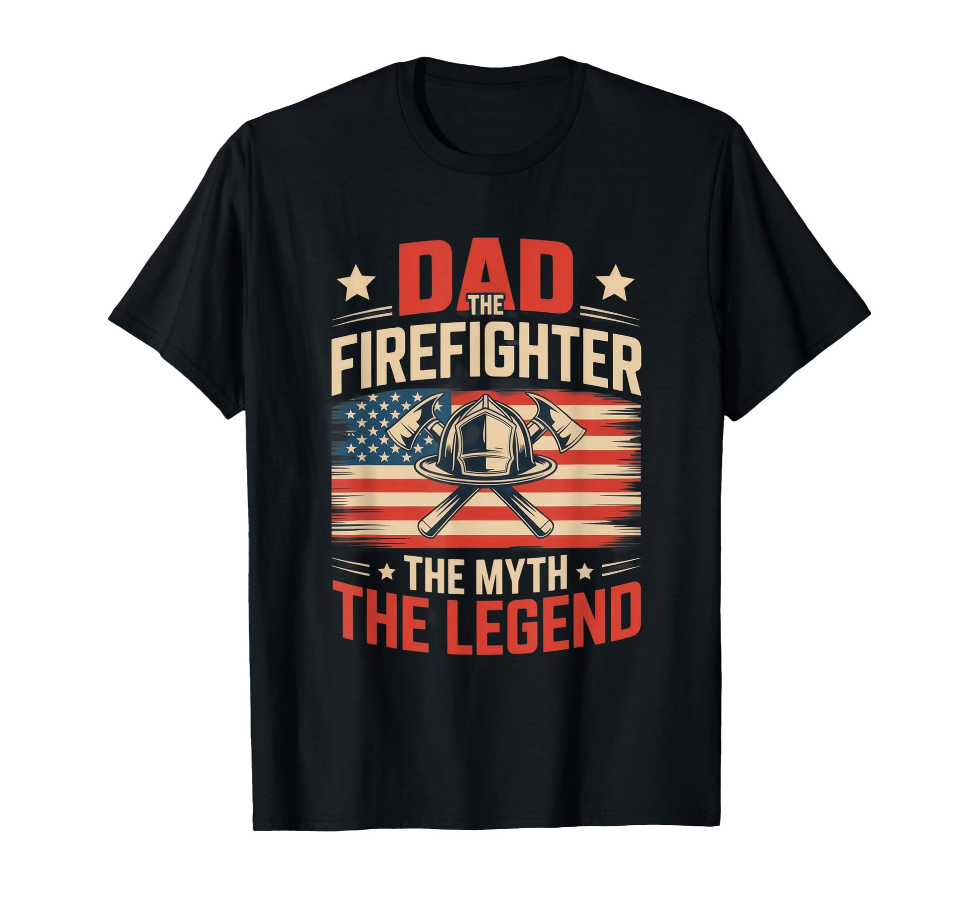 Dad Firefighter Myth Legend T-Shirt - Custom Art Print for Adults - T-Shirt, Sweatshirt, Hoodie