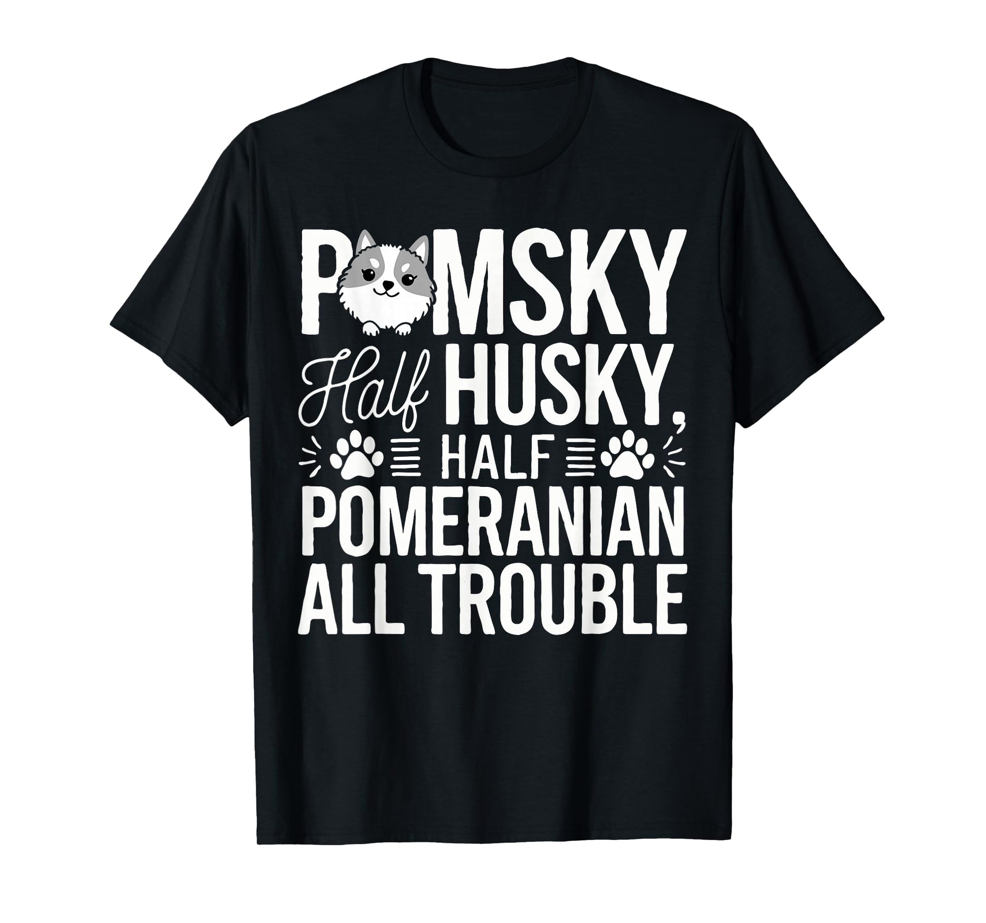 Pomsky Lover Pomsky Dog Breed Funny T-Shirt - Trendy Graphic for Adults - T-Shirt, Sweatshirt, Hoodie