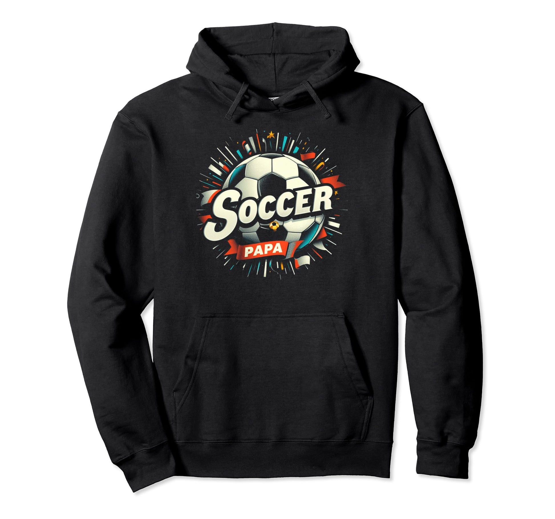 Soccer Papa Family Matching Dad Hoodie - Custom Art Print for Adults - T-Shirt, Sweatshirt, Hoodie