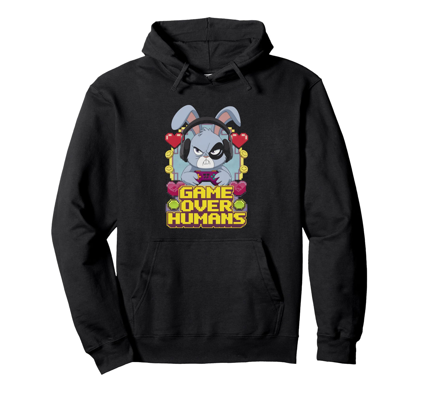 Grumpy Bunny Gamers Geek Gamer Internet Hoodie - Streetwear Style Unisex - T-Shirt, Sweatshirt, Hoodie