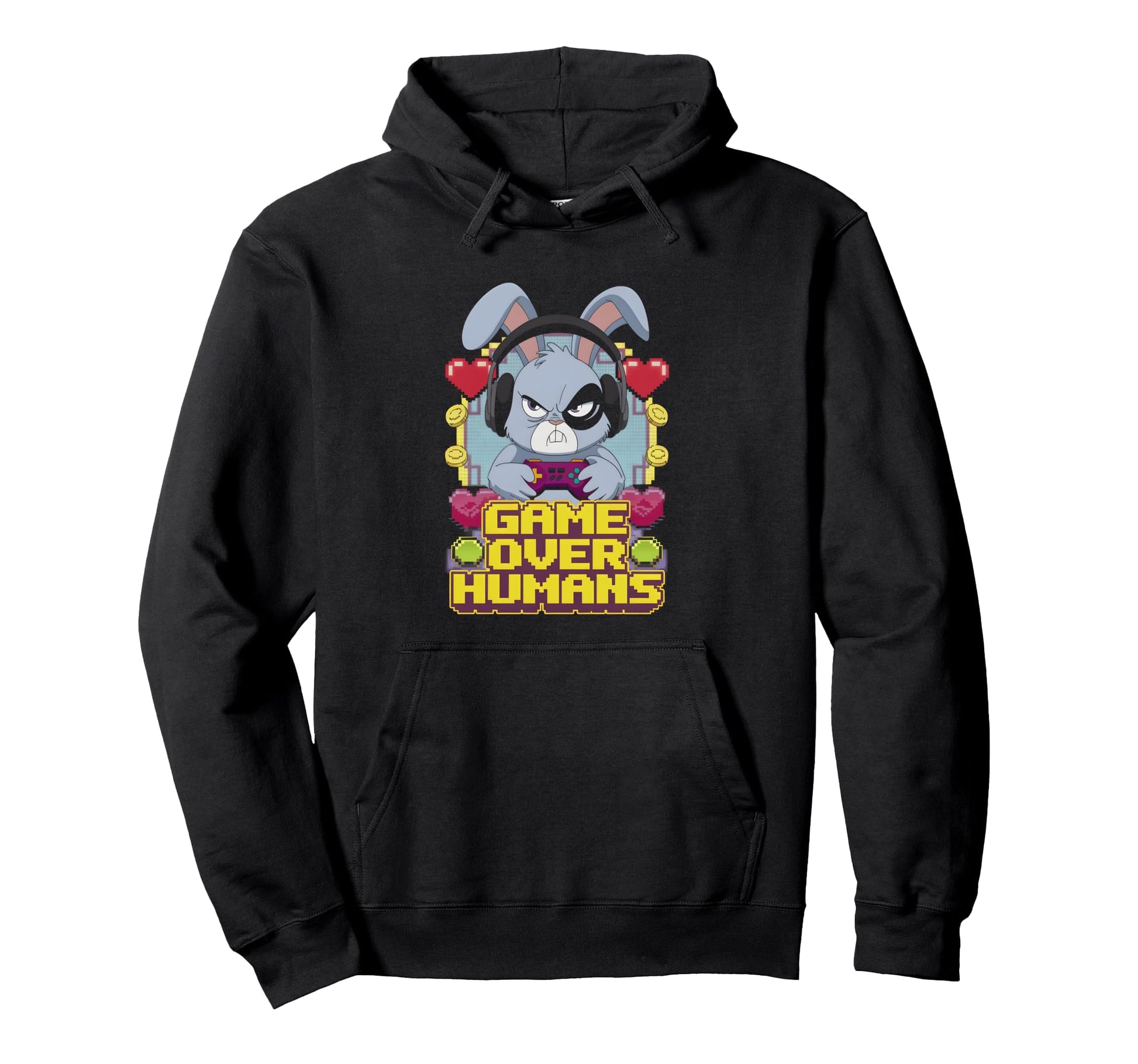 Grumpy Bunny Gamers Geek Gamer Internet Hoodie - Streetwear Style Unisex - T-Shirt, Sweatshirt, Hoodie