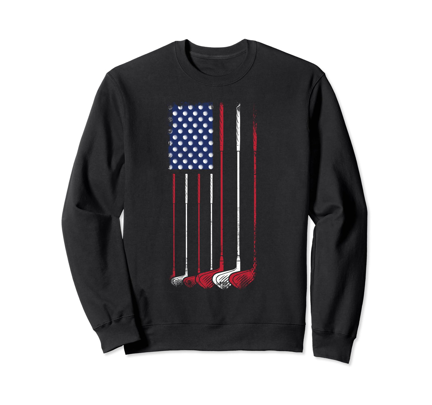 Patriotic Golf Usa Flag Golf Sweatshirt - Novelty Apparel for Adults - T-Shirt, Sweatshirt, Hoodie