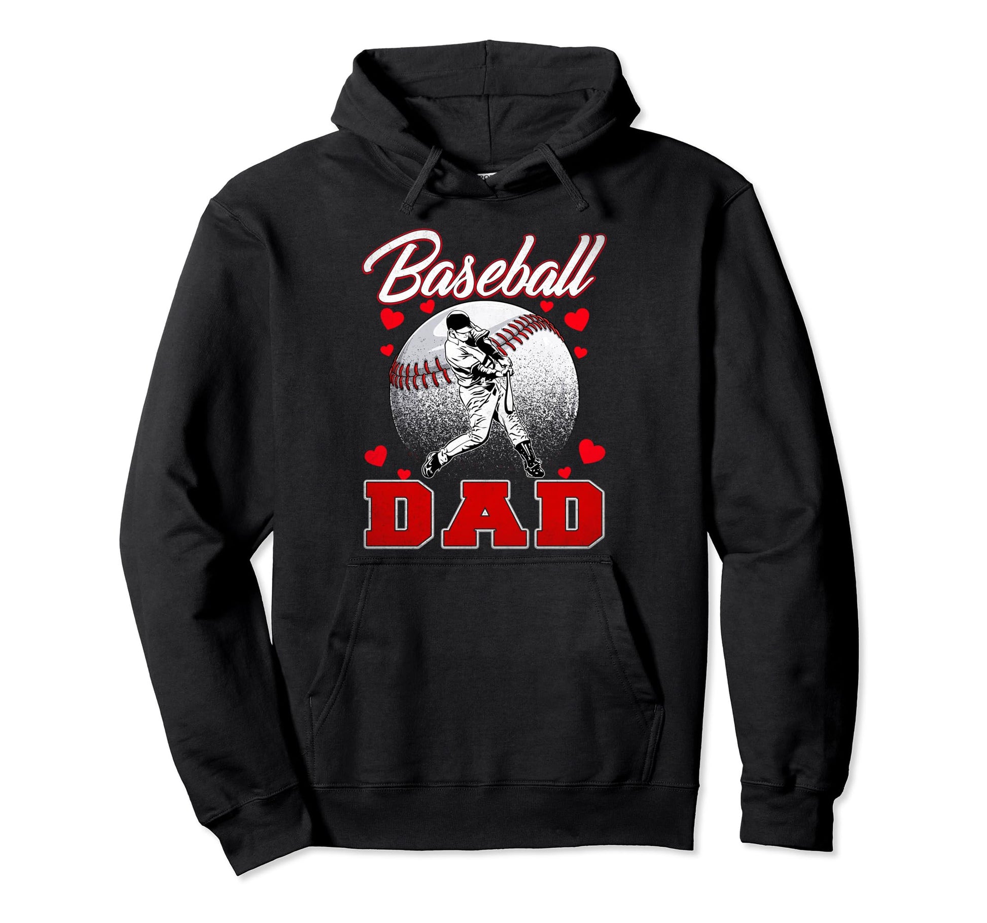 Baseball Dad Baseball Family Matching Hoodie - Casual Everyday Wear Unisex - T-Shirt, Sweatshirt, Hoodie