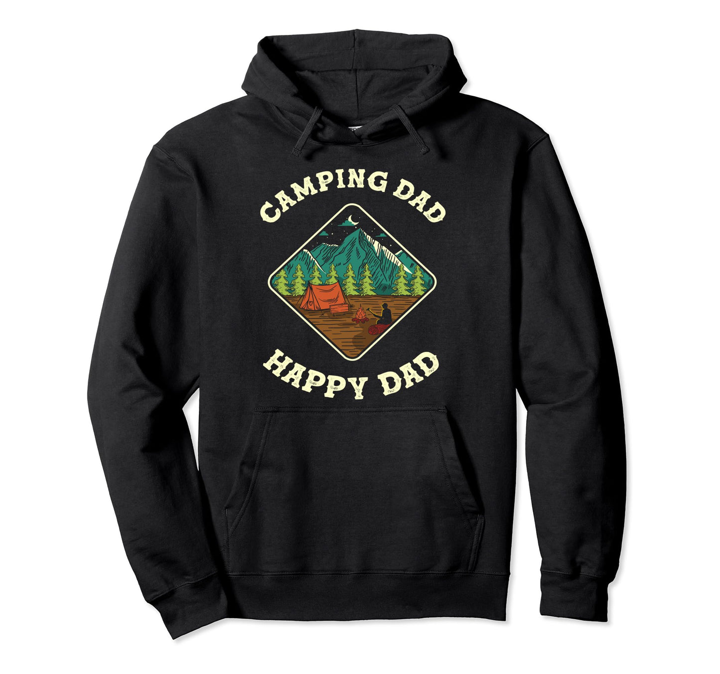 Camping Dad Happy Dad Camping Lover Hoodie - Aesthetic Graphic for Adults - T-Shirt, Sweatshirt, Hoodie