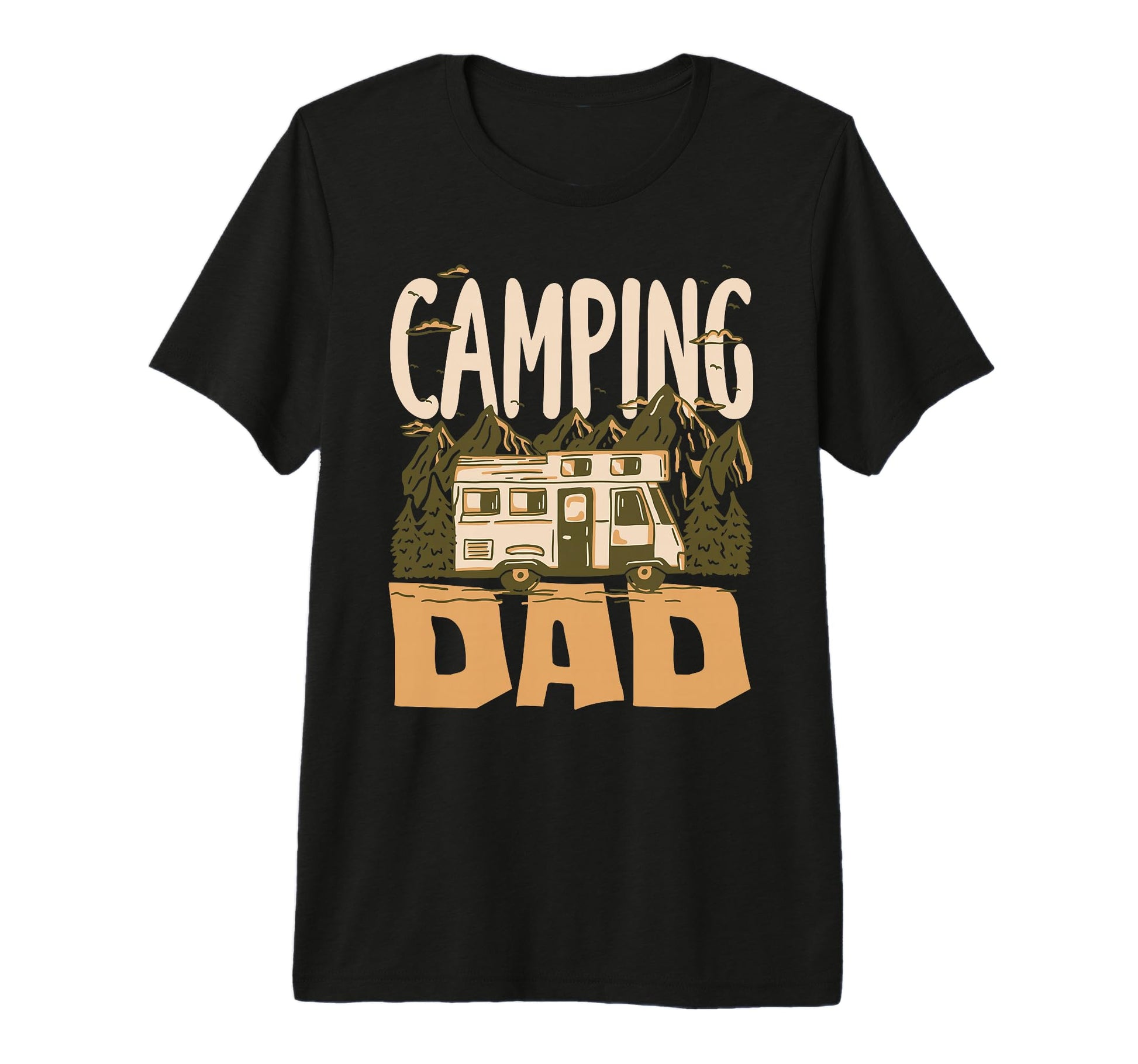 Mens Camping Dad 5Th Wheel Camper Rv T-Shirt - Graphic Print for Adults - T-Shirt, Sweatshirt, Hoodie