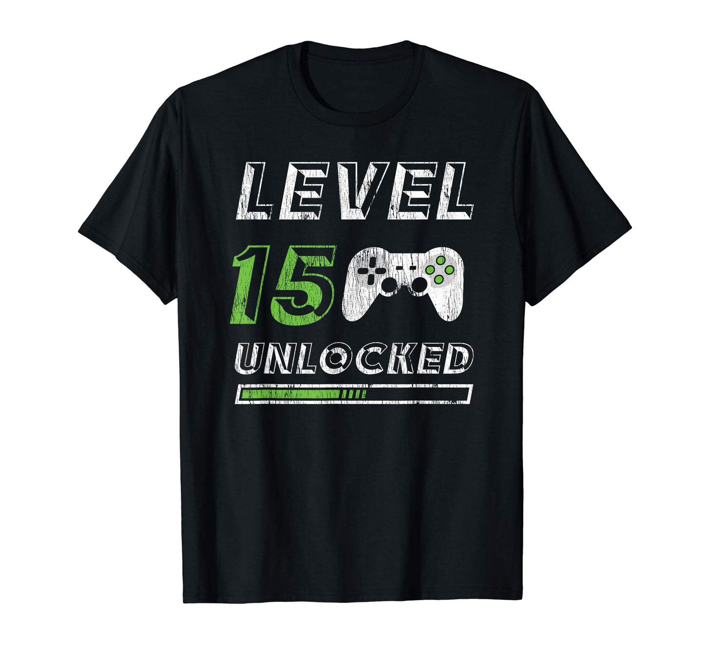 Level 15 Unlocked 15 Year Old Gamer T-Shirt - Minimalist Print Unisex - T-Shirt, Sweatshirt, Hoodie