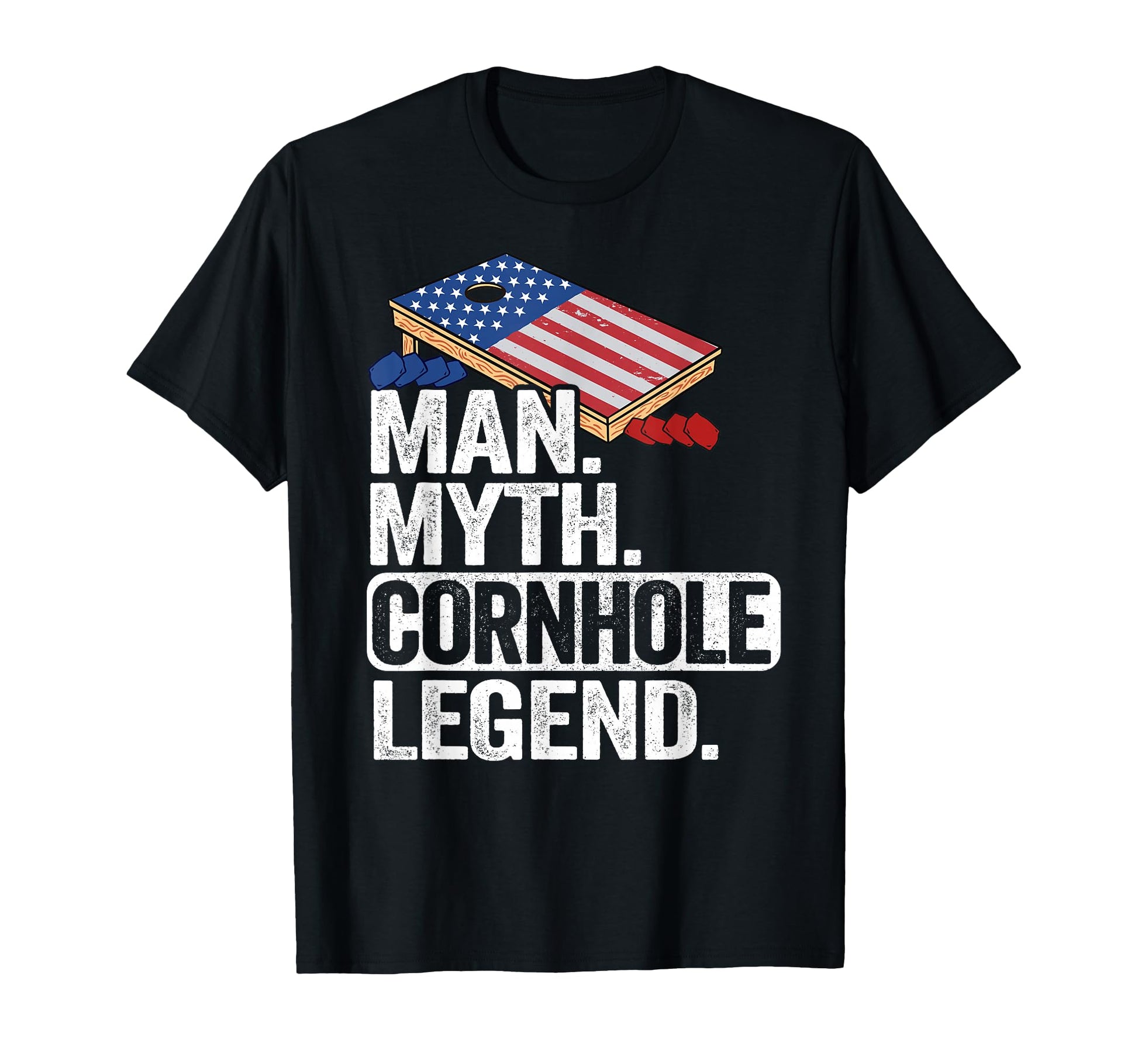 Myth Cornhole Legend Usa Flag Corn Hole T-Shirt - Aesthetic Graphic Unisex - T-Shirt, Sweatshirt, Hoodie
