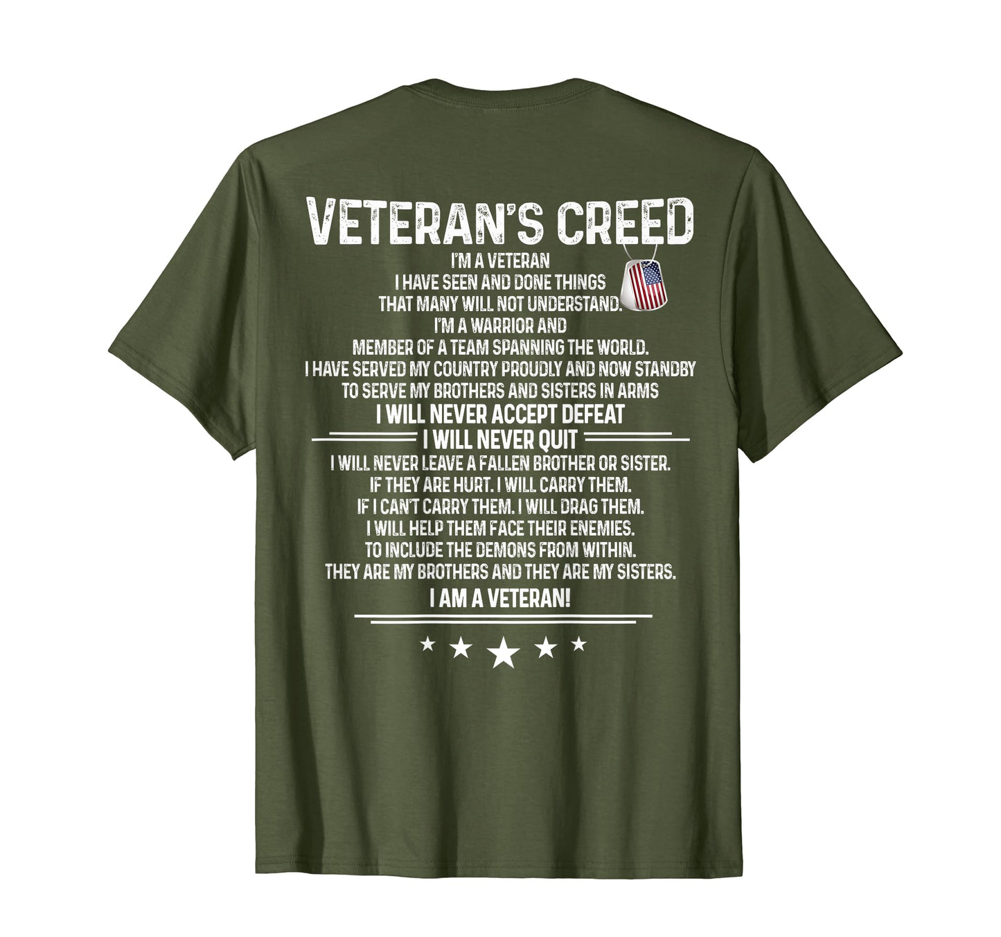 Veterans Creed Im Veteran Themed T-Shirt - Unique Graphic for Adults - T-Shirt, Sweatshirt, Hoodie
