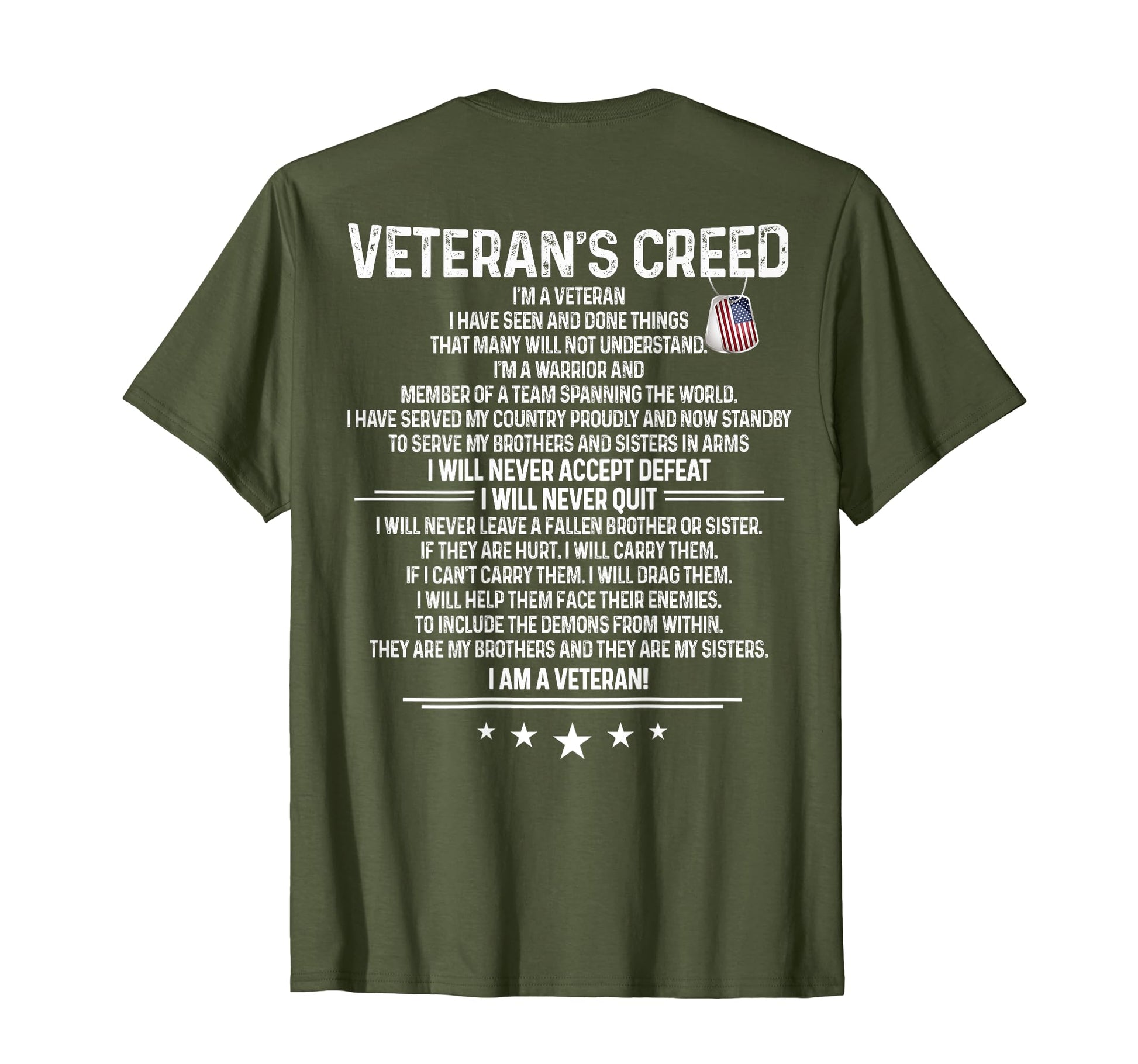 Veterans Creed Im Veteran Themed T-Shirt - Unique Graphic for Adults - T-Shirt, Sweatshirt, Hoodie