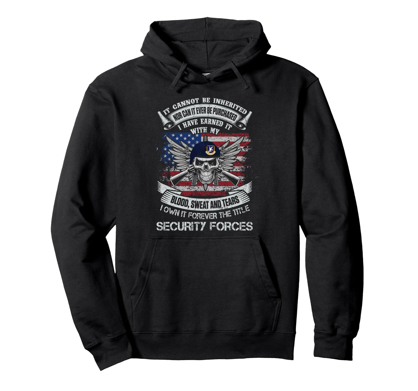 Own Forever Title Security Forces Flag Hoodie - Novelty Apparel Men Women - T-Shirt, Sweatshirt, Hoodie