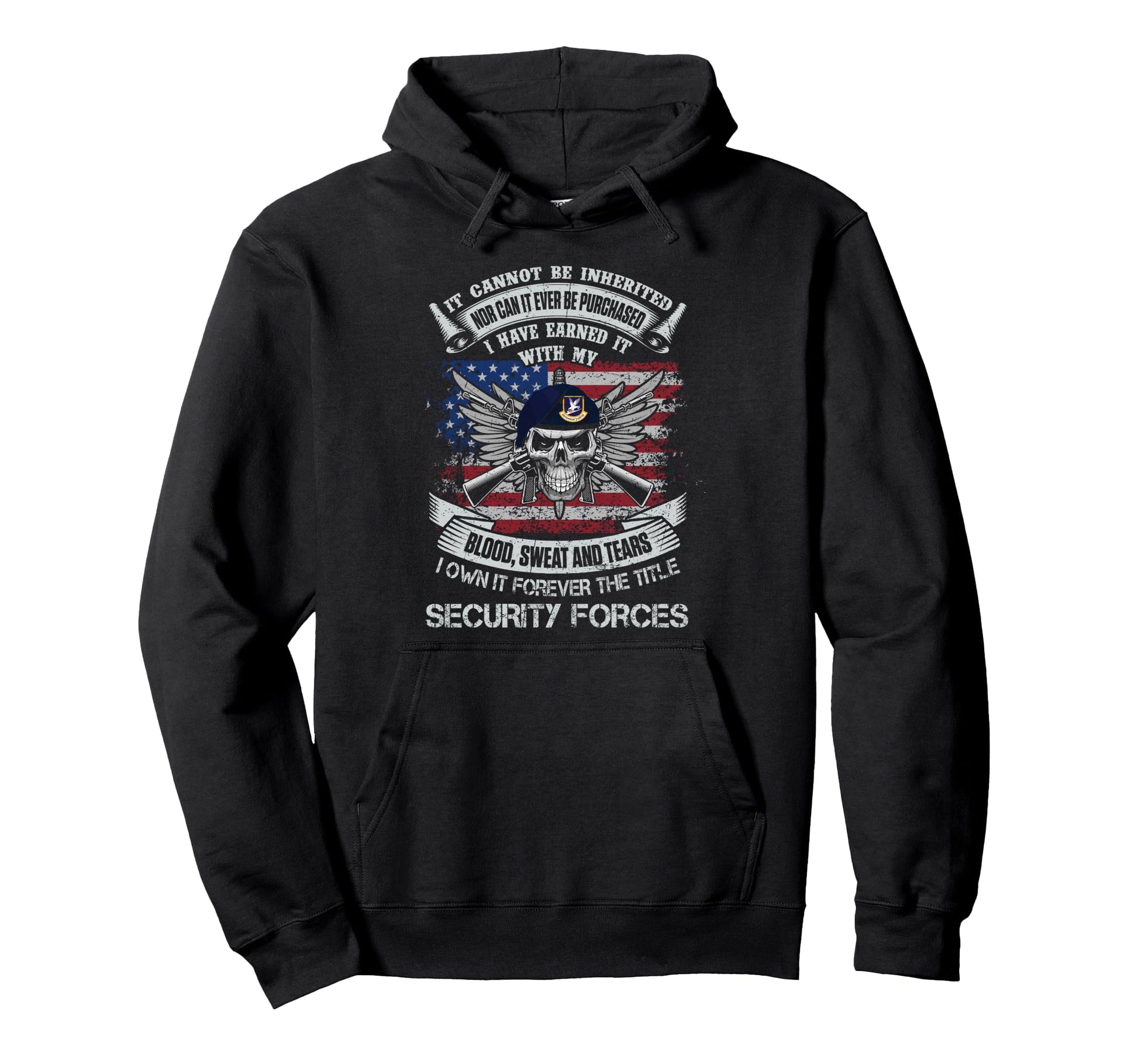 Own Forever Title Security Forces Flag Hoodie - Novelty Apparel Men Women - T-Shirt, Sweatshirt, Hoodie