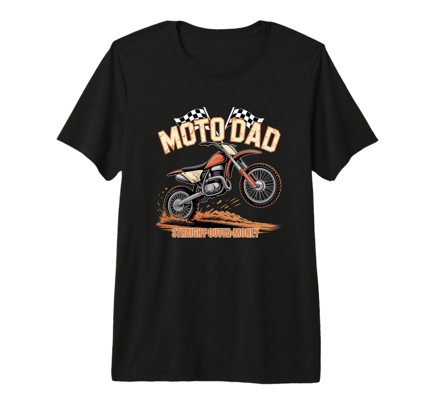 Mens Moto Dad Motocross Dirt Bike T-Shirt - Fun Novelty Design Unisex - T-Shirt, Sweatshirt, Hoodie