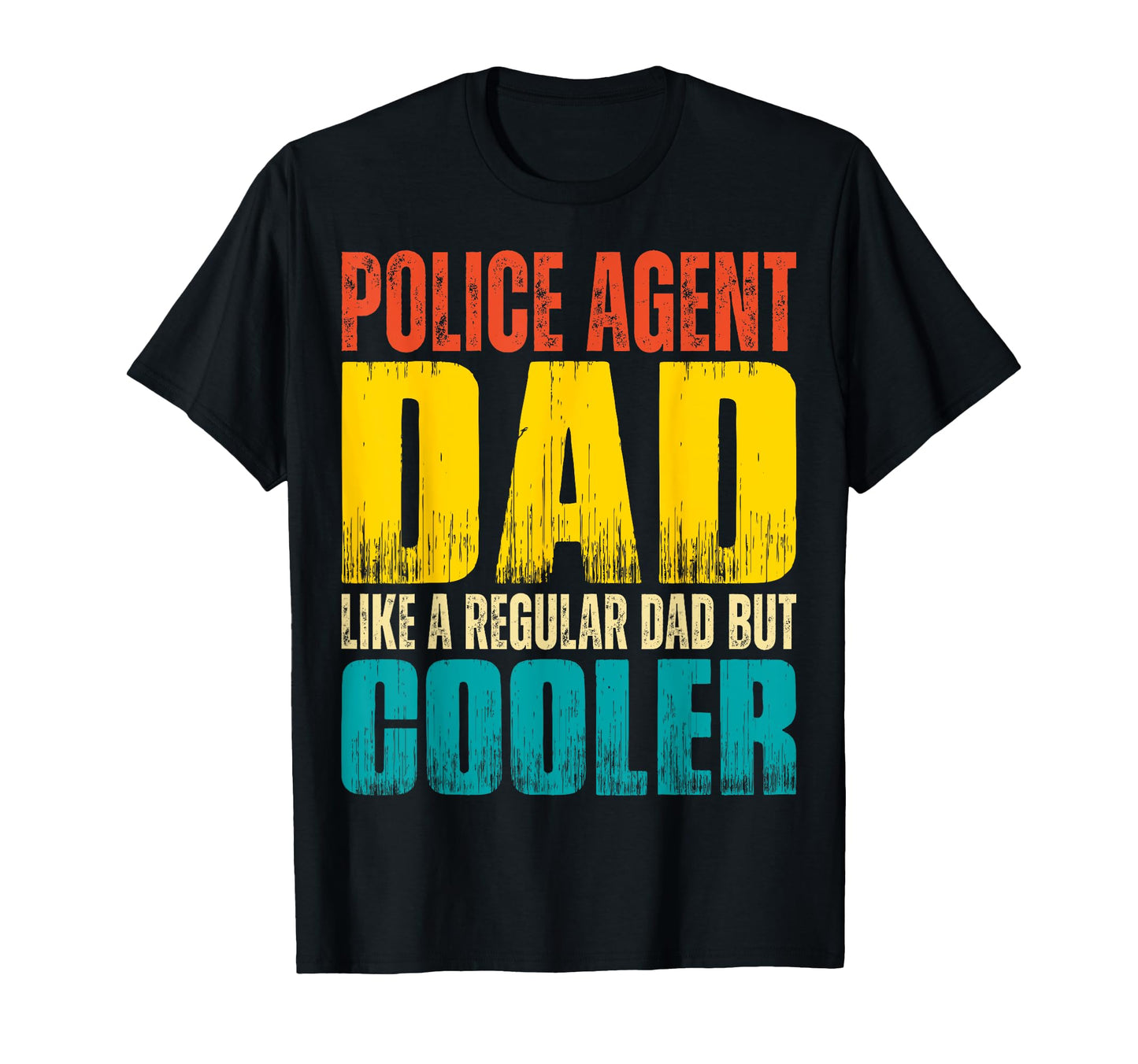 Police Agent Dad Like Regular Dad But T-Shirt - Minimalist Print Men Women - T-Shirt, Sweatshirt, Hoodie