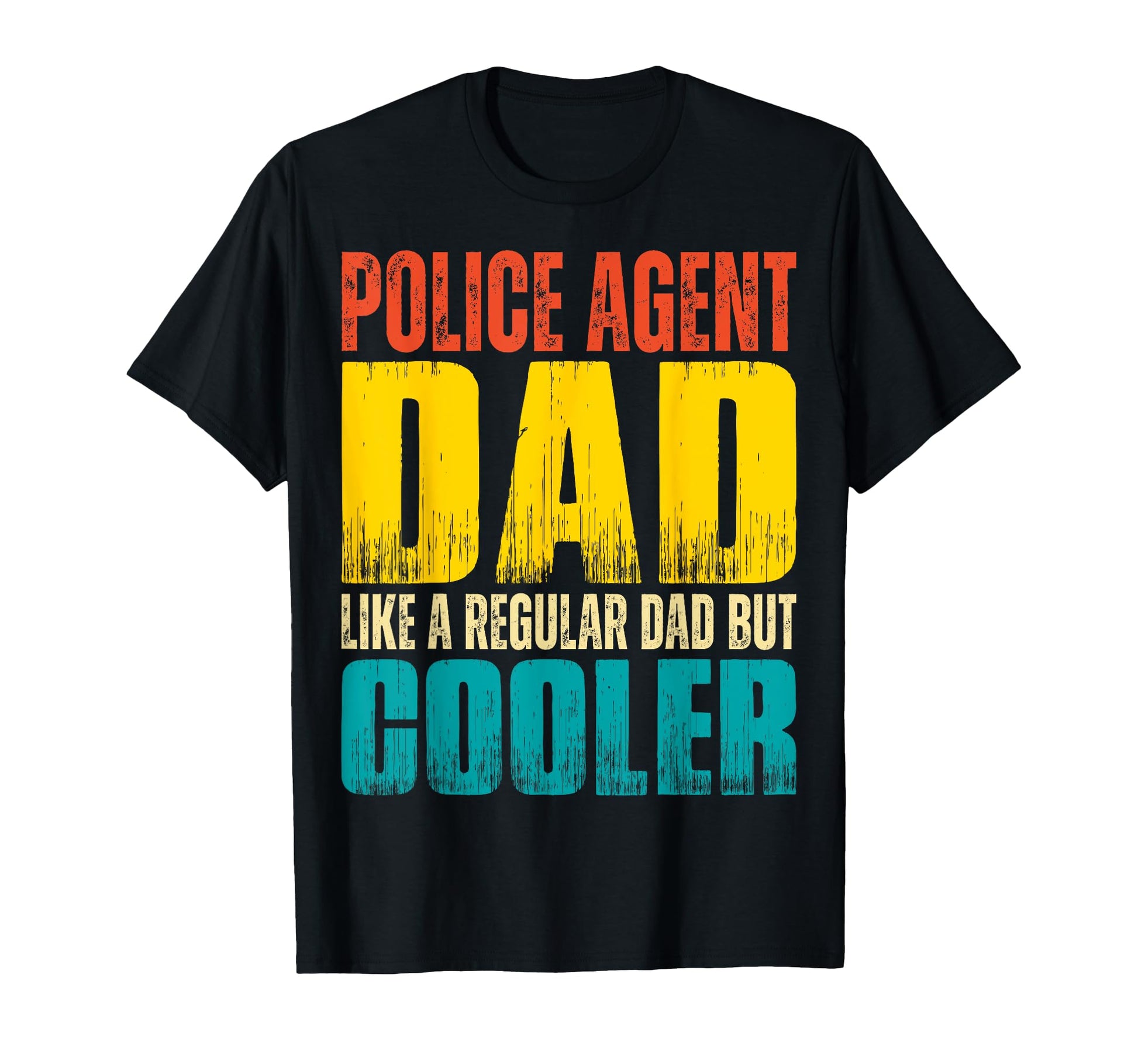 Police Agent Dad Like Regular Dad But T-Shirt - Minimalist Print Men Women - T-Shirt, Sweatshirt, Hoodie