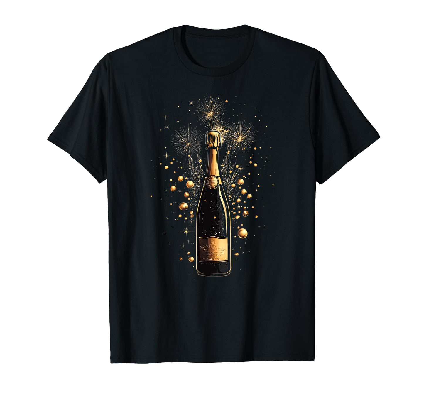 Champagne Spark Pop Fizz Celebrate T-Shirt - Minimalist Print for Adults - T-Shirt, Sweatshirt, Hoodie