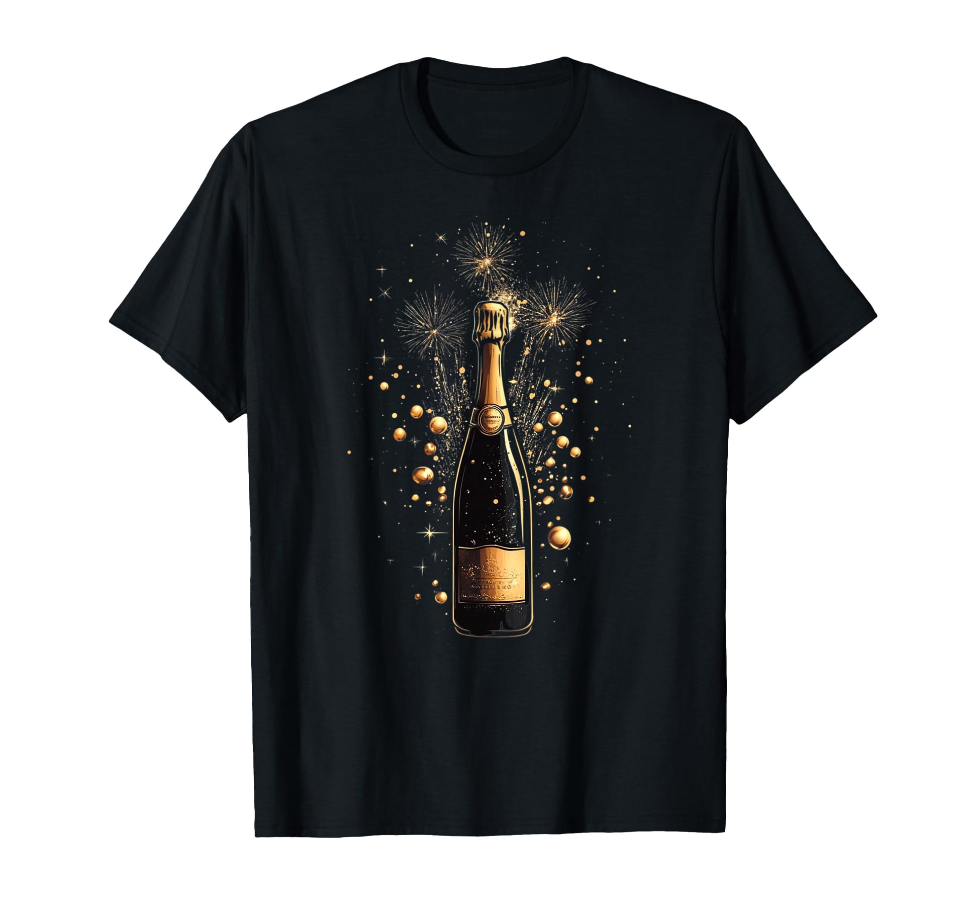 Champagne Spark Pop Fizz Celebrate T-Shirt - Minimalist Print for Adults - T-Shirt, Sweatshirt, Hoodie